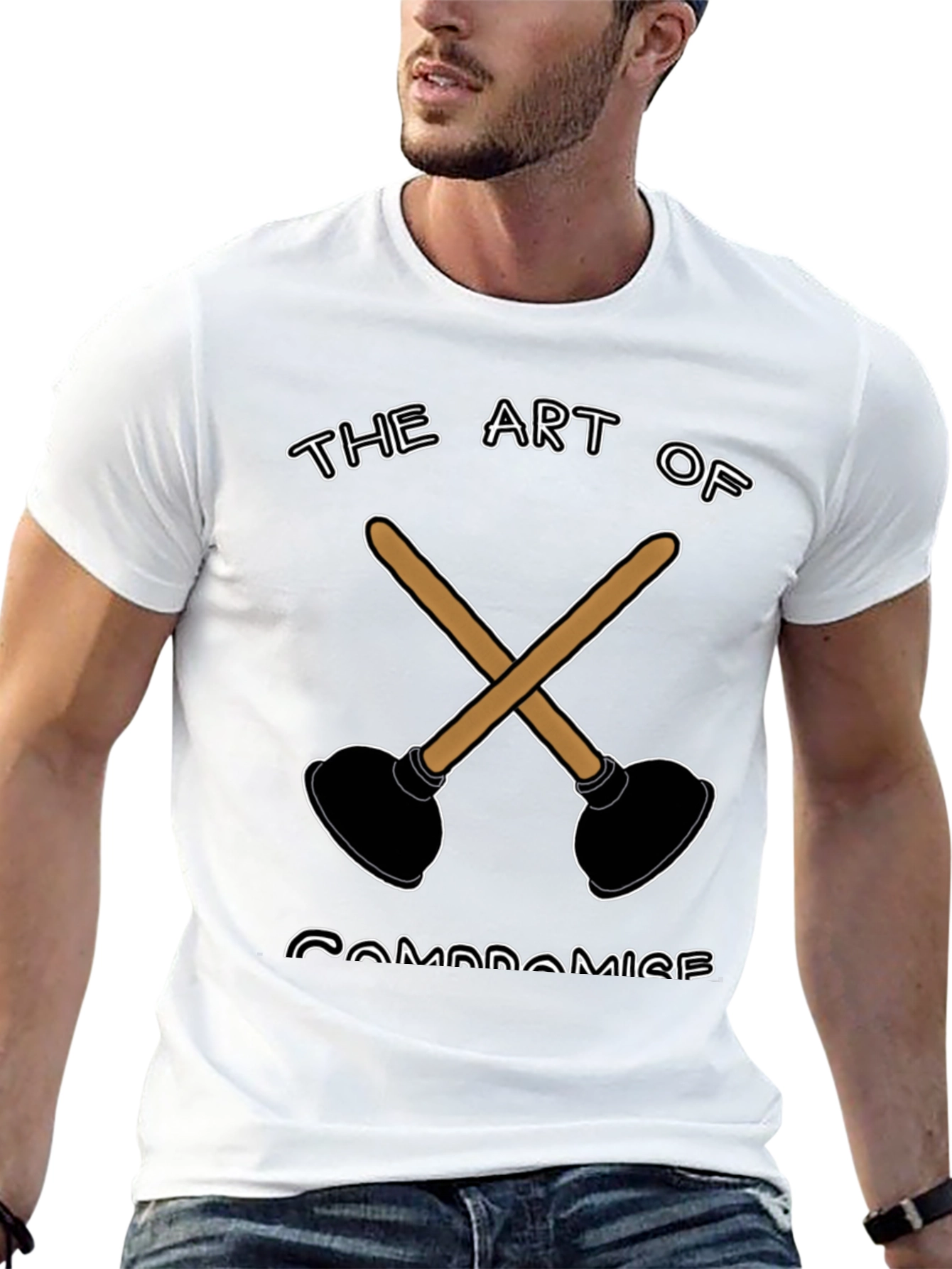 The Art of Compromise Plunger Graphic T-Shirt