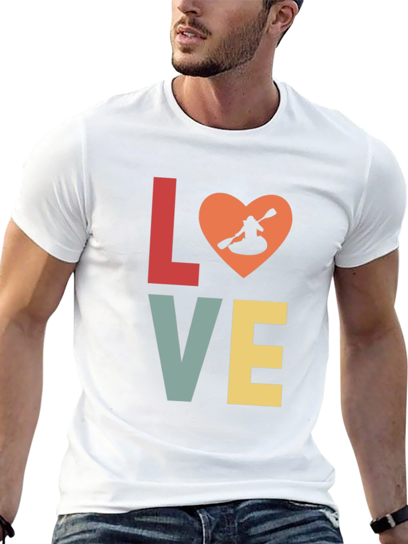 Kayak Love Graphic T-Shirt | Outdoor Adventure Tee