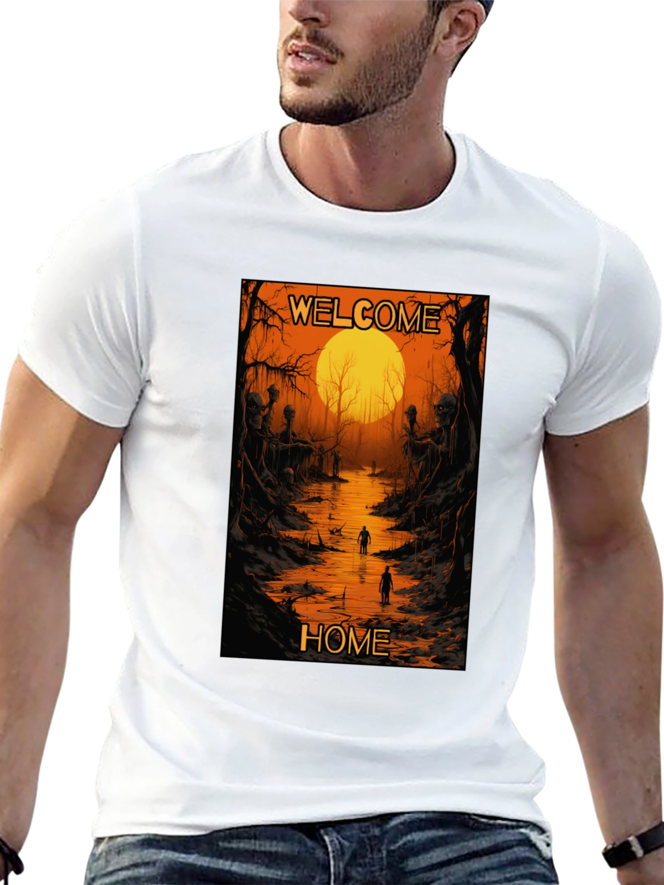 Welcome Home Graphic Tee - Spooky River Design