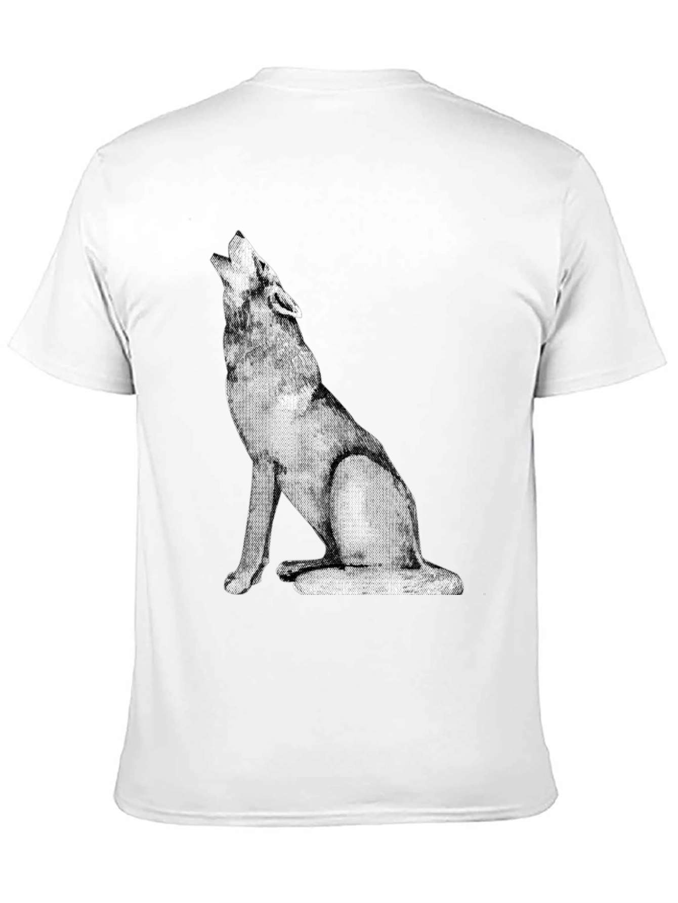 Wolf Howl Graphic Tee - Black Cotton Casual Shirt