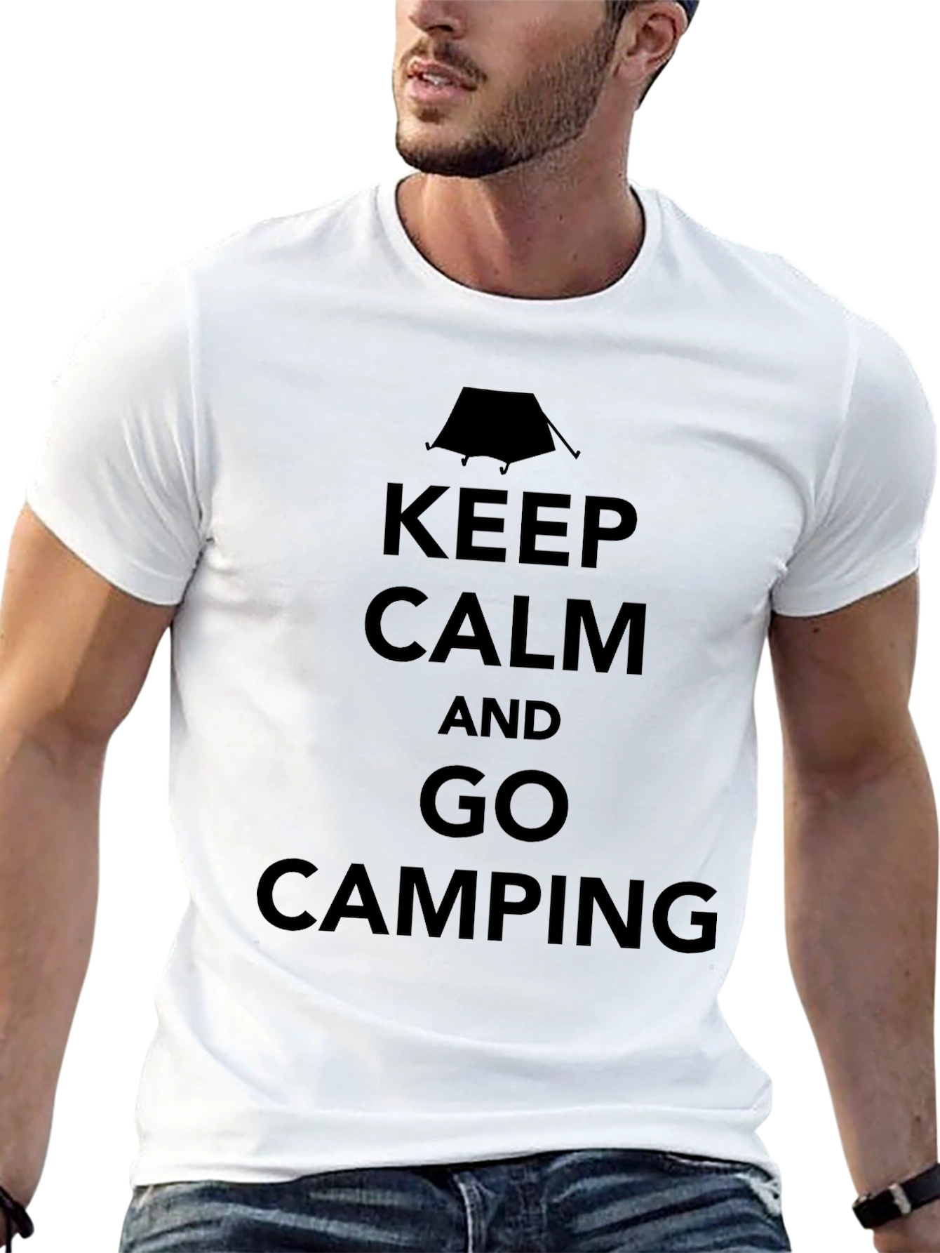 Keep Calm and Go Camping Black T-Shirt
