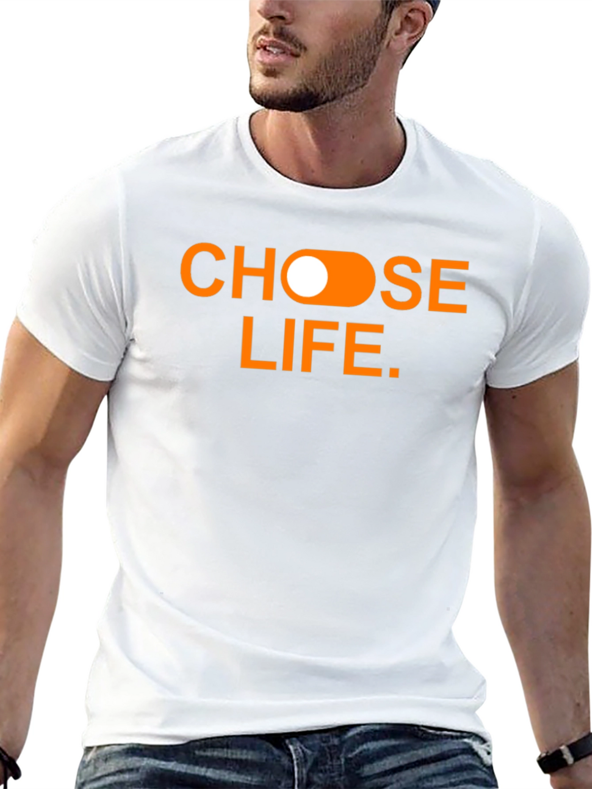 Choose Life Graphic Tee - Black Cotton T-Shirt