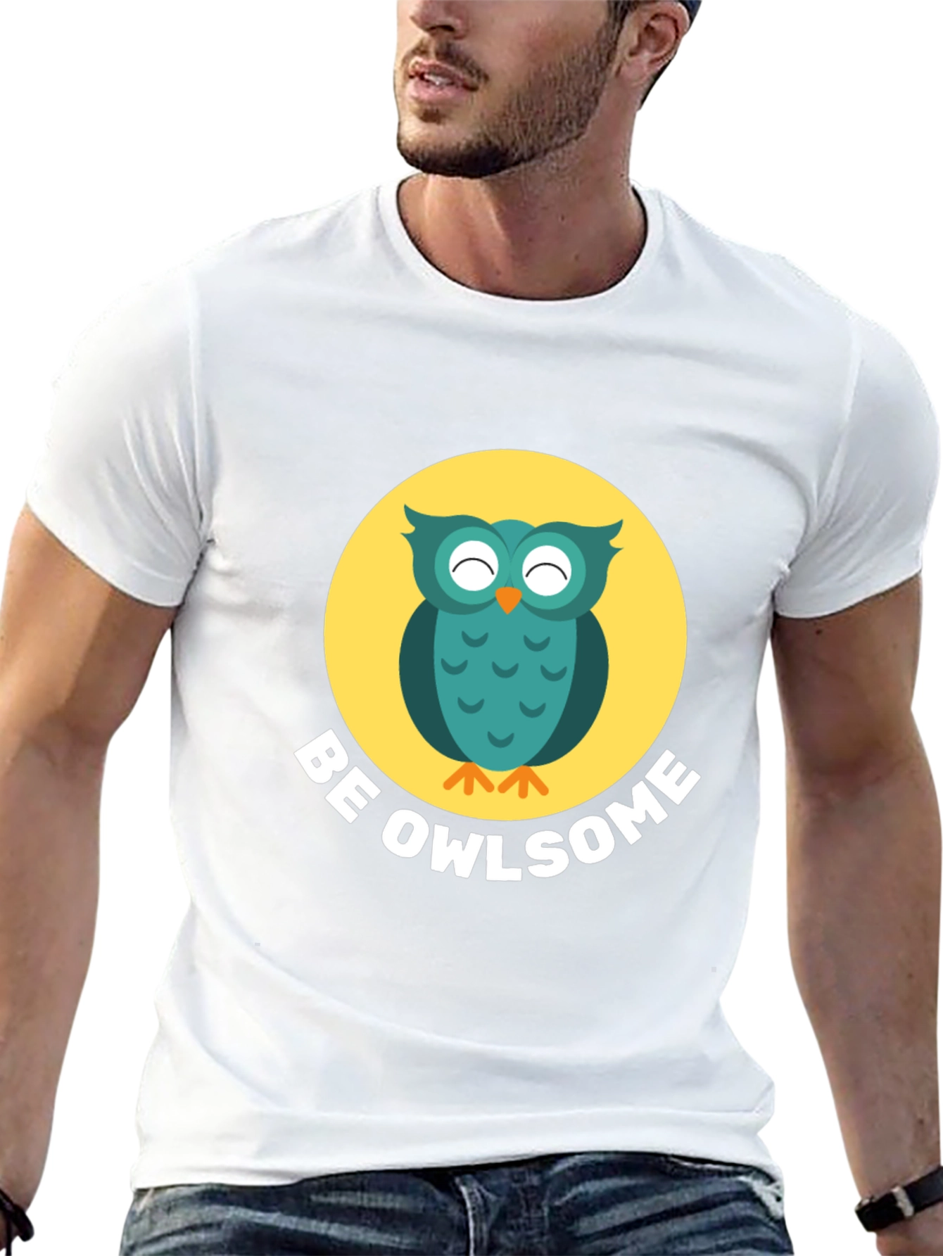 Be Owlsome Graphic Tee - Black Cotton T-Shirt