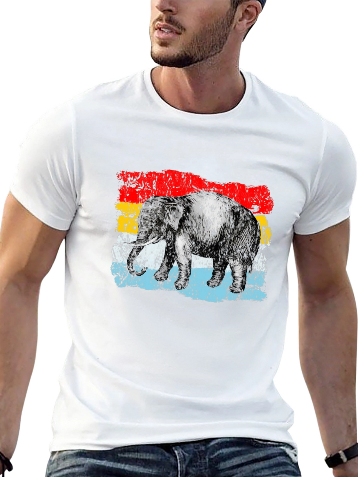 Retro Elephant Graphic Tee