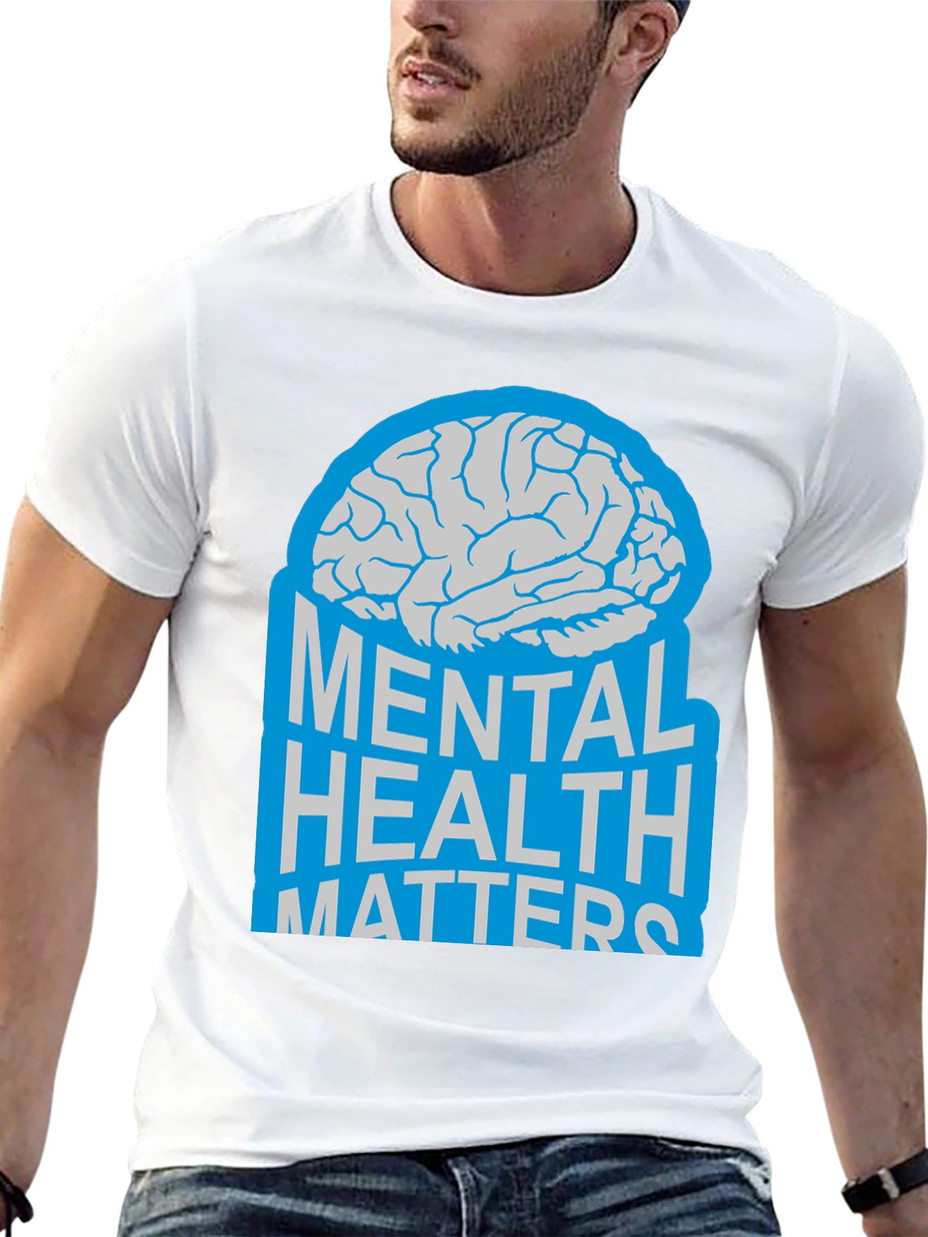 Mental Health Matters Brain Graphic T-Shirt
