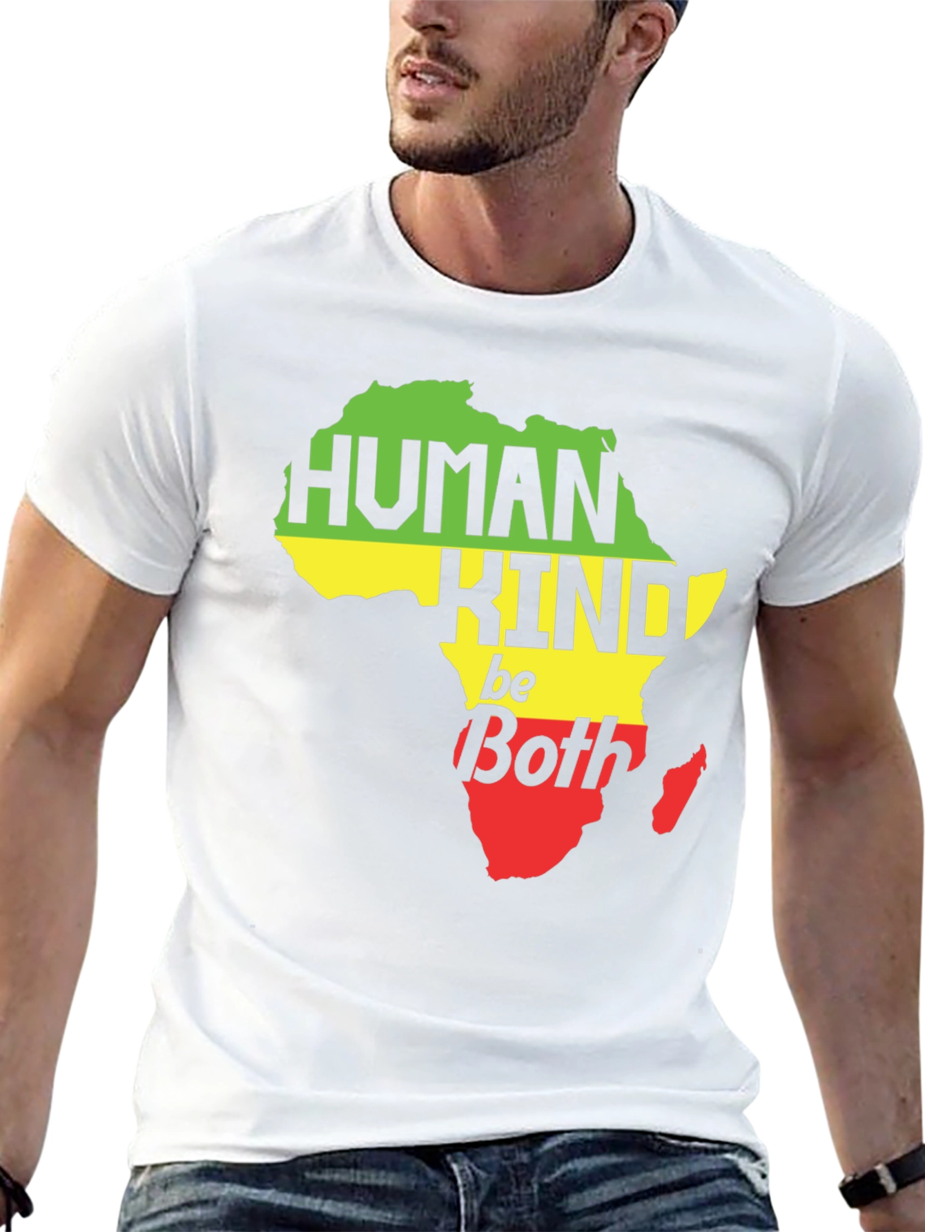 Human Kind Be Both Africa Map Graphic Tee