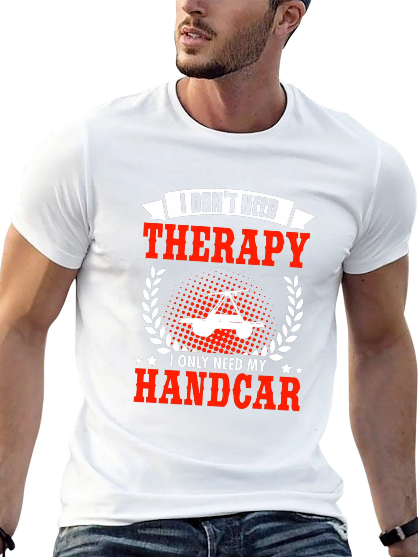 Handcar Therapy T-Shirt - Funny Railroad Worker Tee