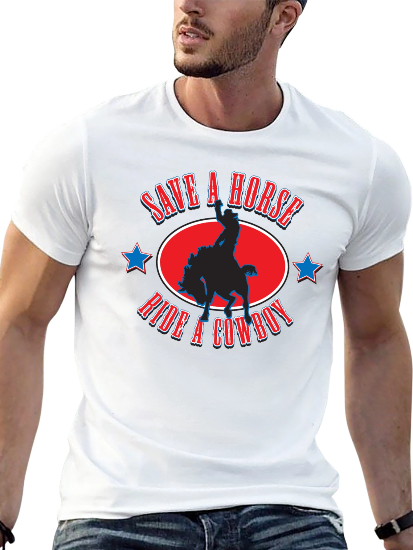 Save A Horse Ride A Cowboy Graphic T-Shirt