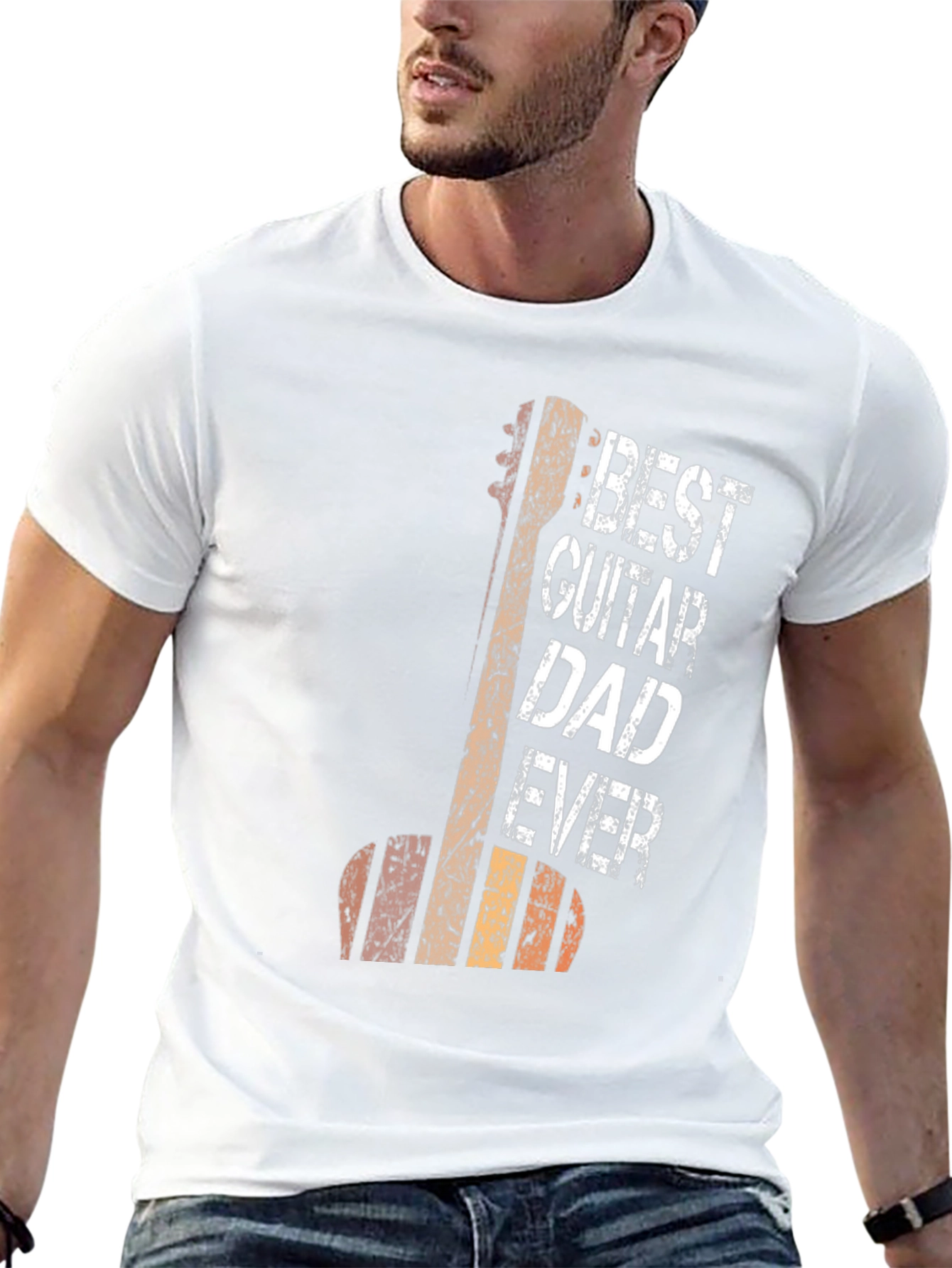 Best Guitar Dad Ever Black T-Shirt