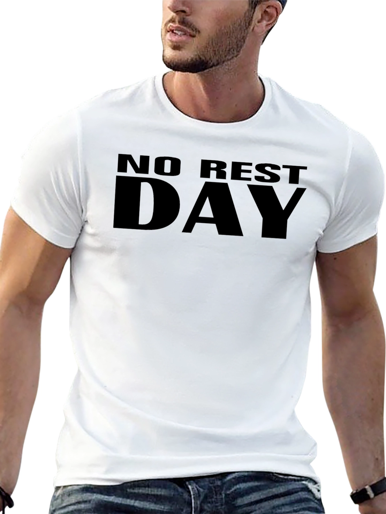 No Rest Day Mens Black Graphic T-Shirt