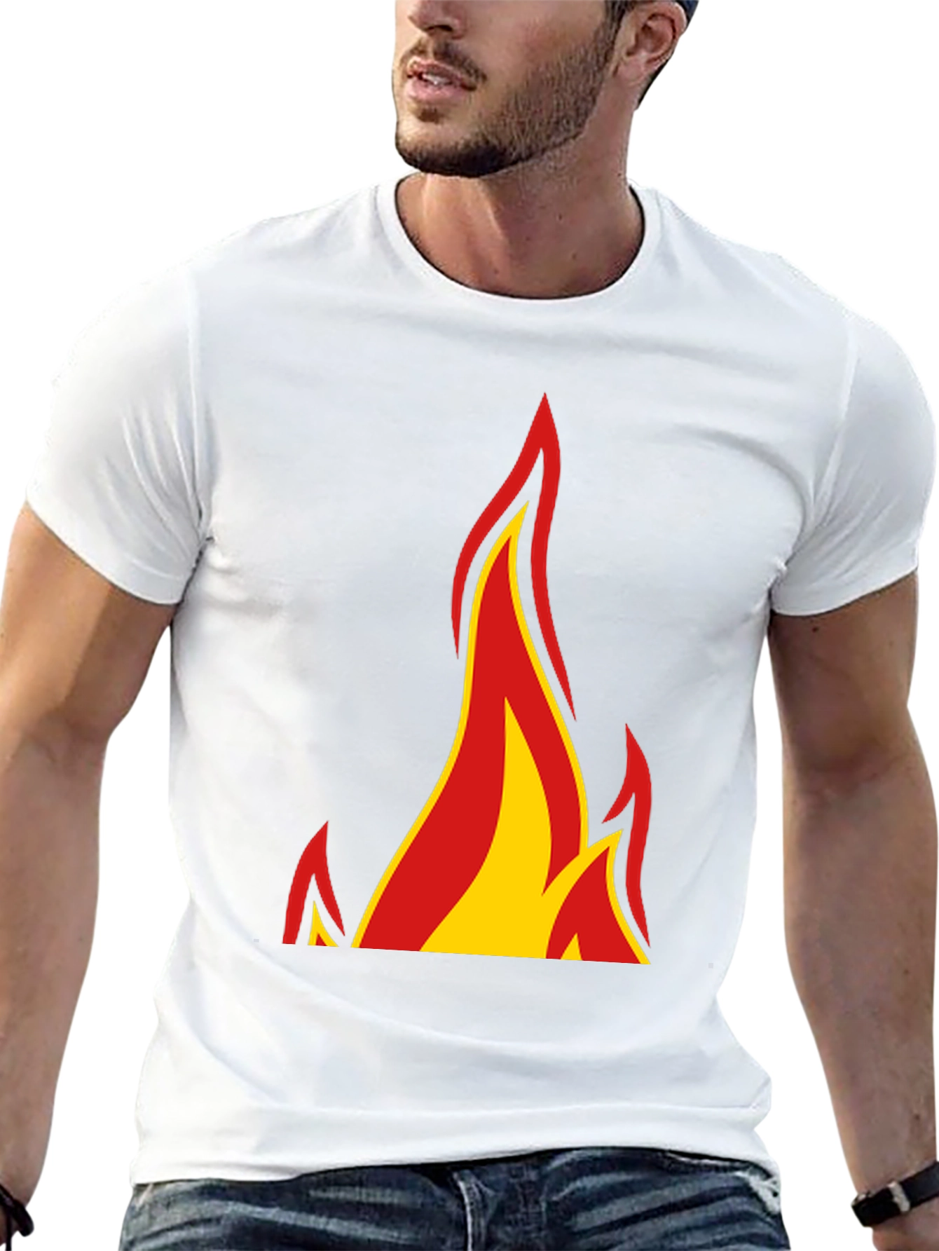 Flame Graphic Black T-Shirt - Bold & Stylish