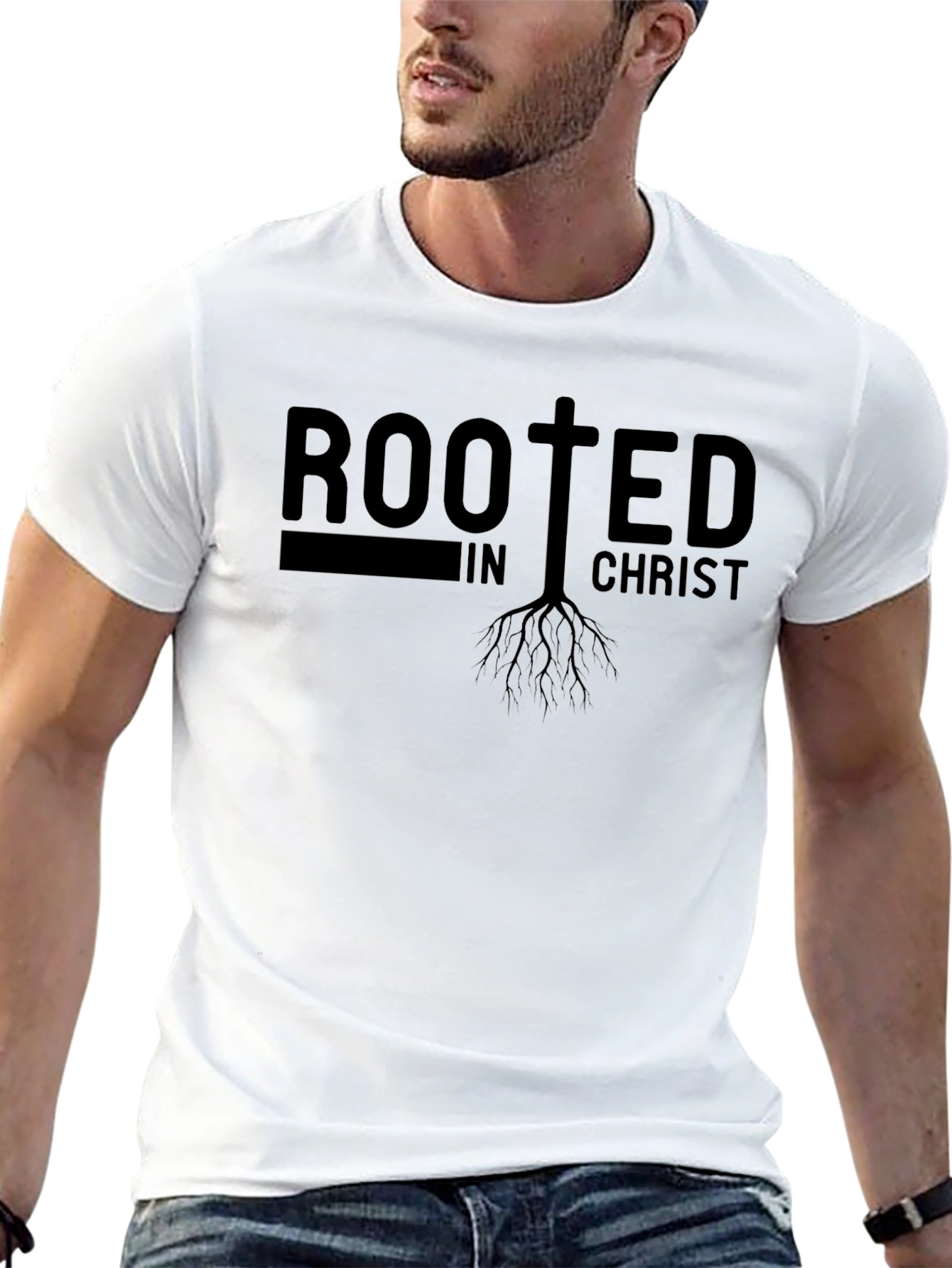 Rooted in Christ T-Shirt - Faith Based Apparel