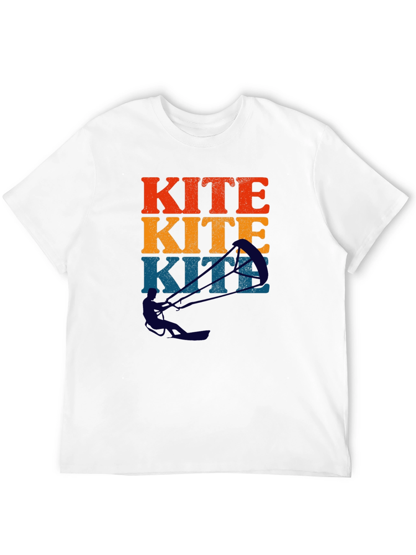 Kite Surfing Retro Graphic T-Shirt