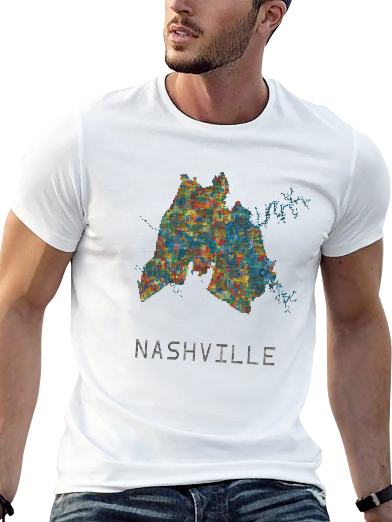 Nashville Map Graphic T-Shirt - City Pride Tee