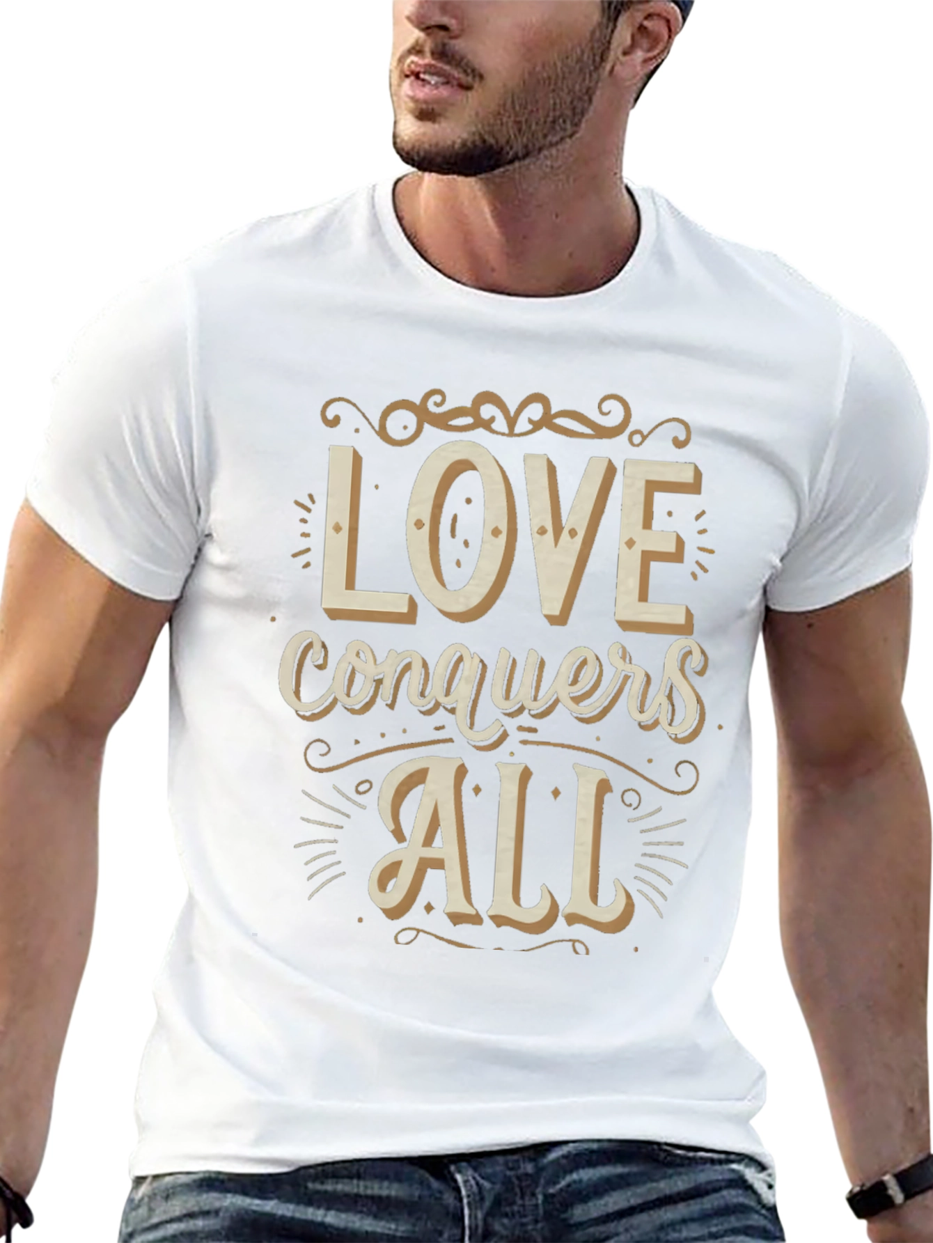 Love Conquers All Graphic Tee - Stylish Comfort