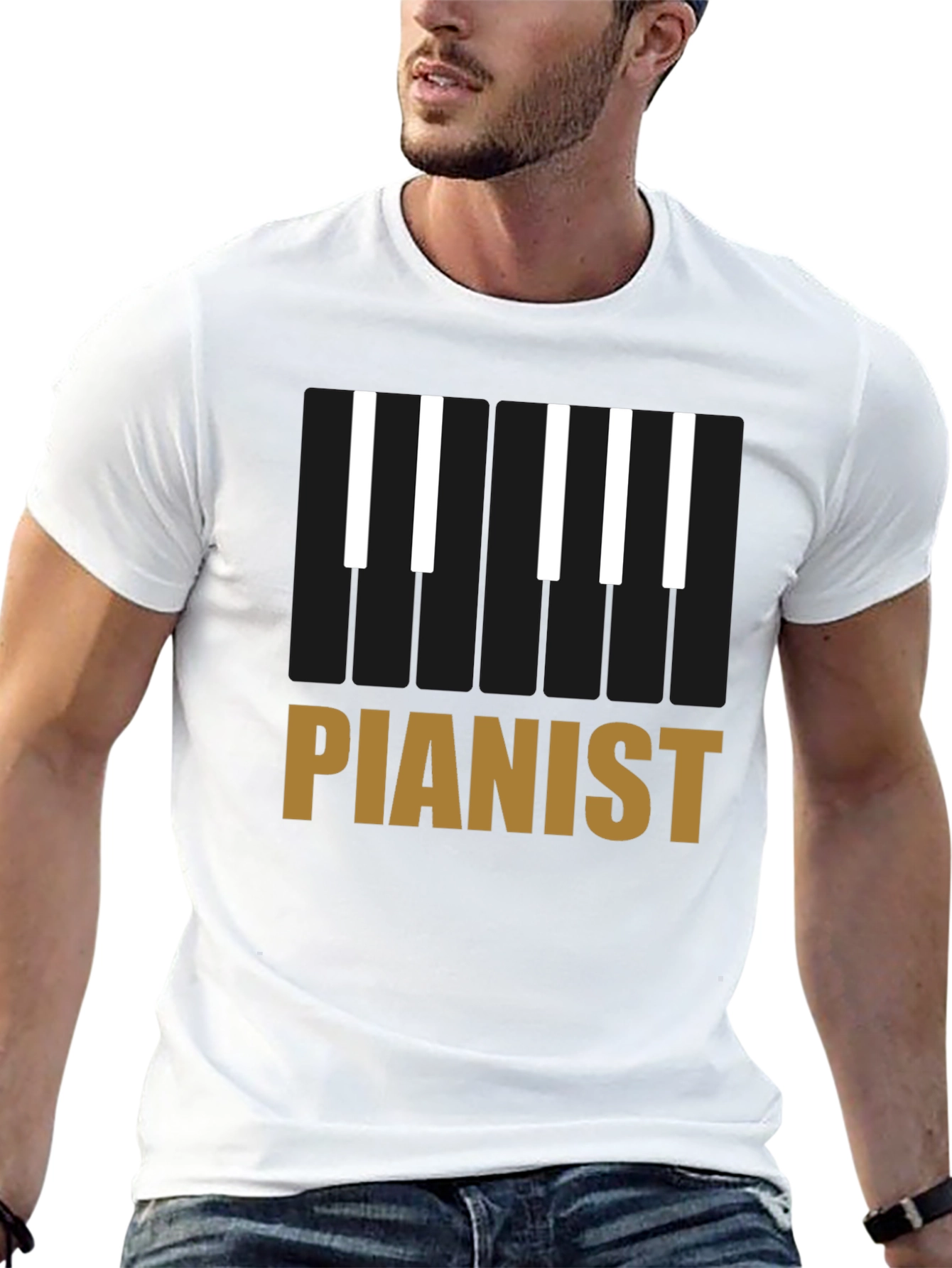Pianist Keyboard Graphic T-Shirt