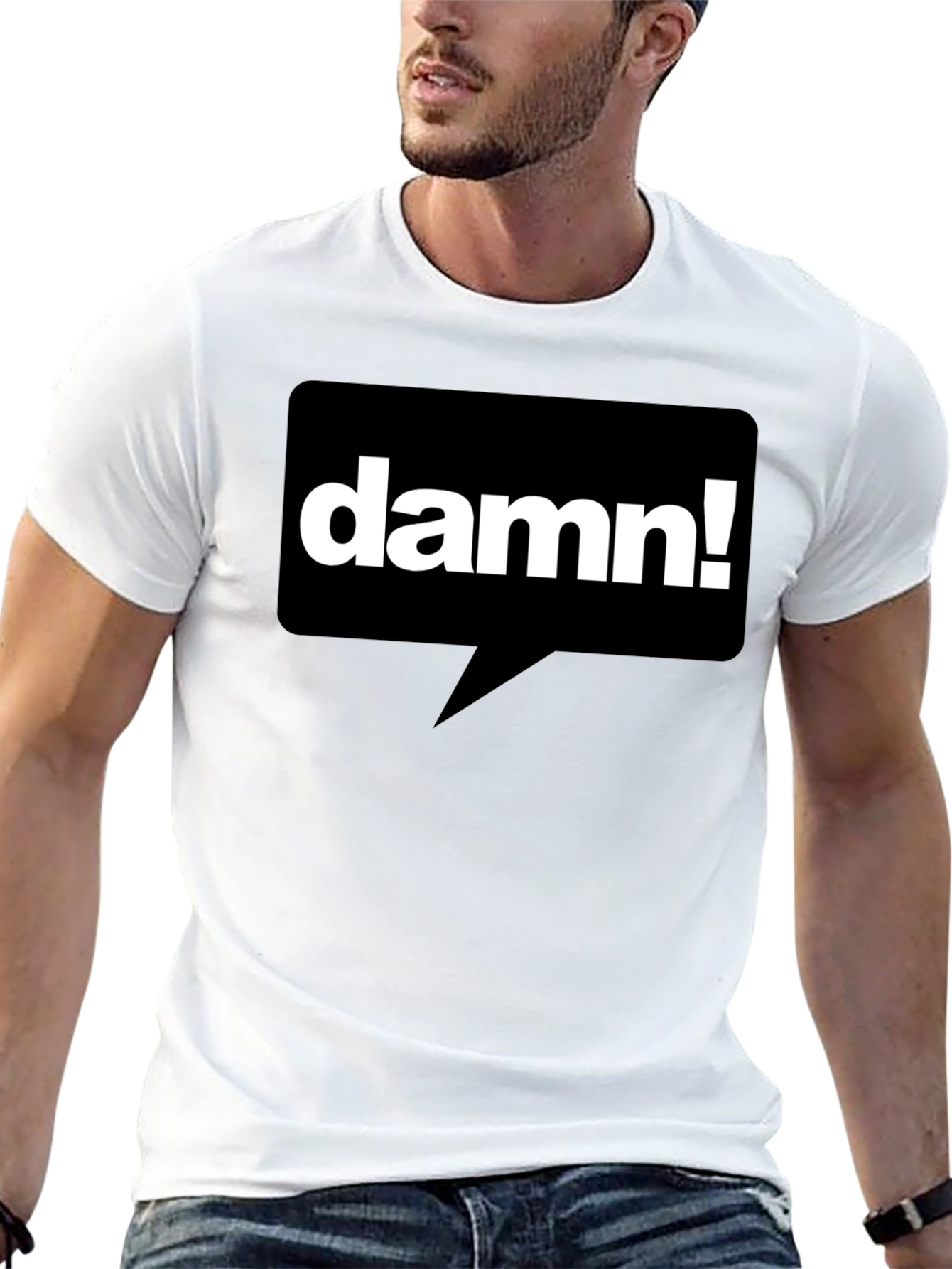 Damn! Graphic T-Shirt - Black Casual Tee