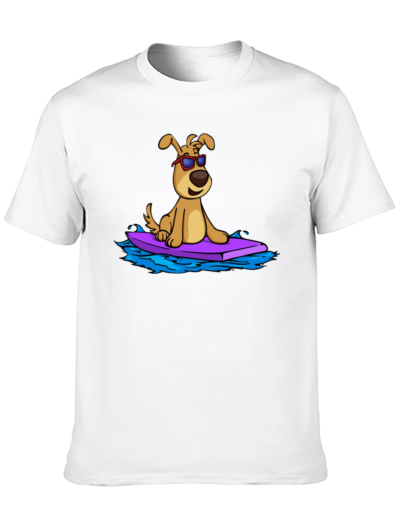 Dog Surfing T-Shirt - Cool Cartoon Design