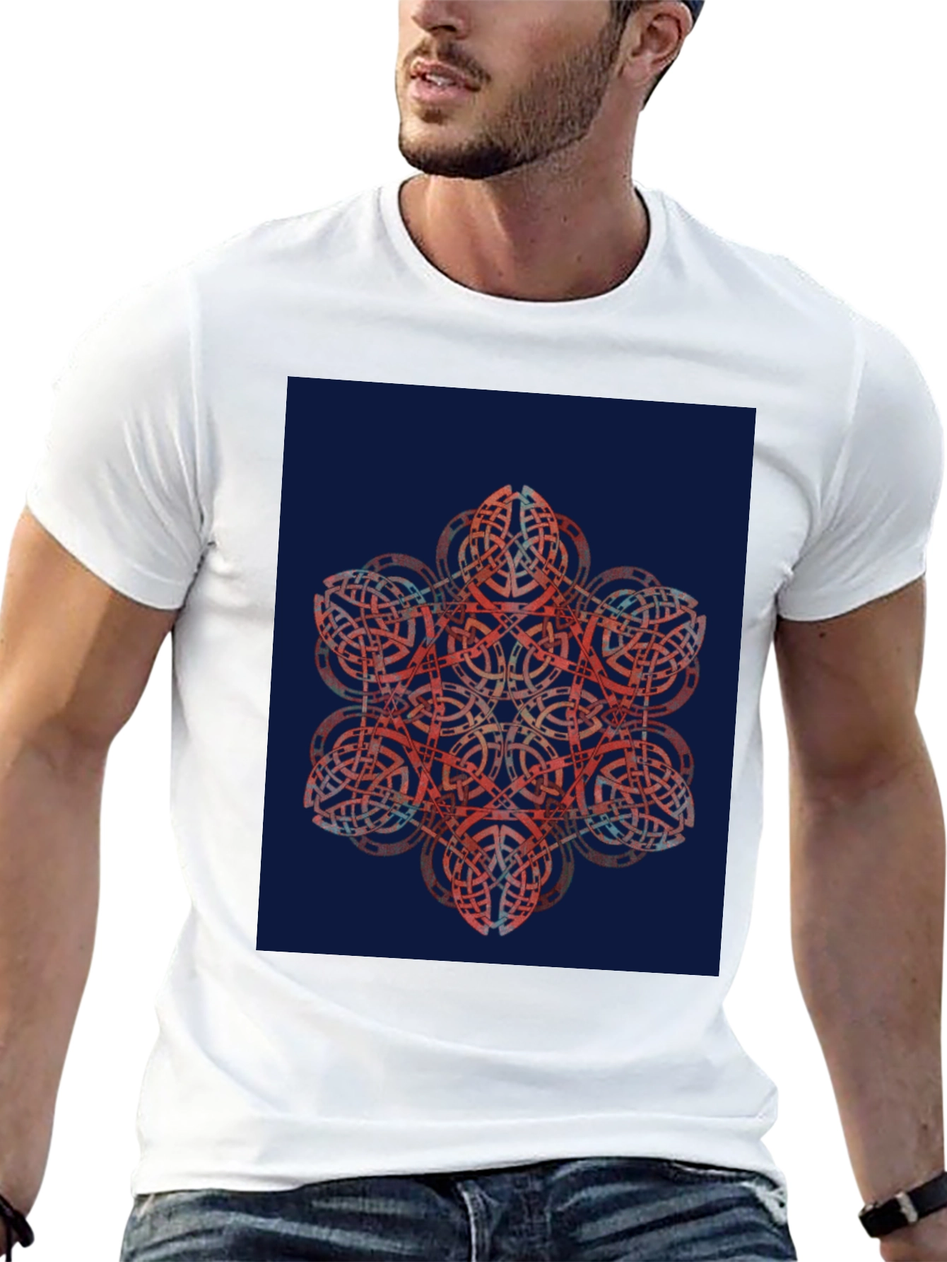 Celtic Knot Graphic Tee - Unique Design