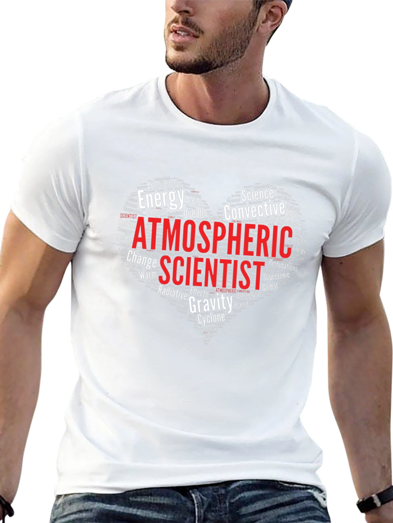 Atmospheric Scientist Heart Word Cloud T-Shirt