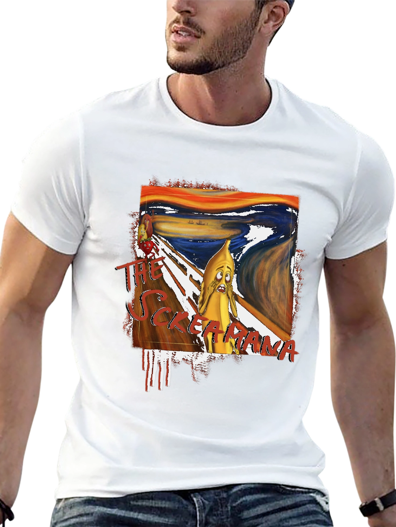 The Scream Banana T-Shirt - Unique Art Tee