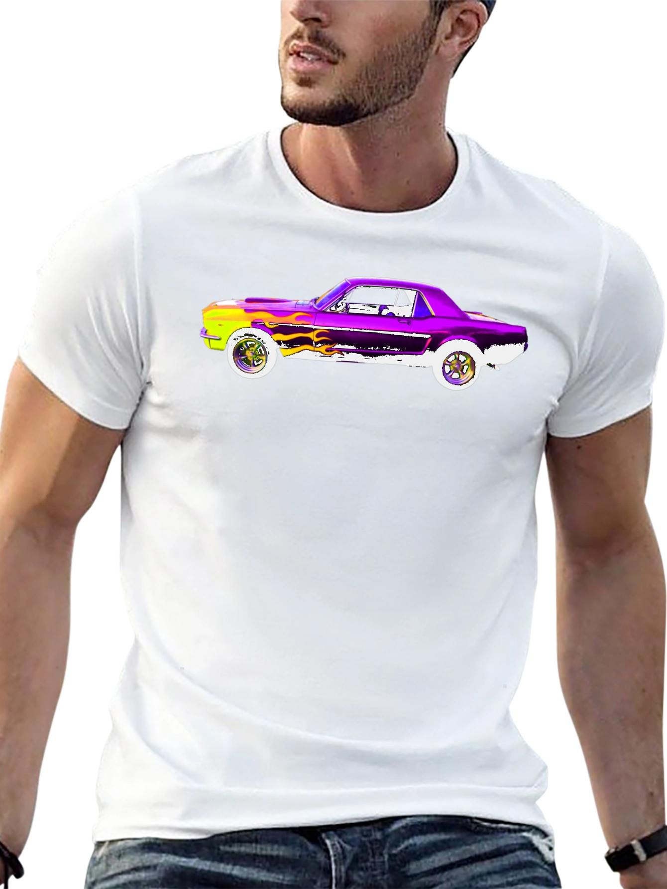 Retro Muscle Car Graphic T-Shirt