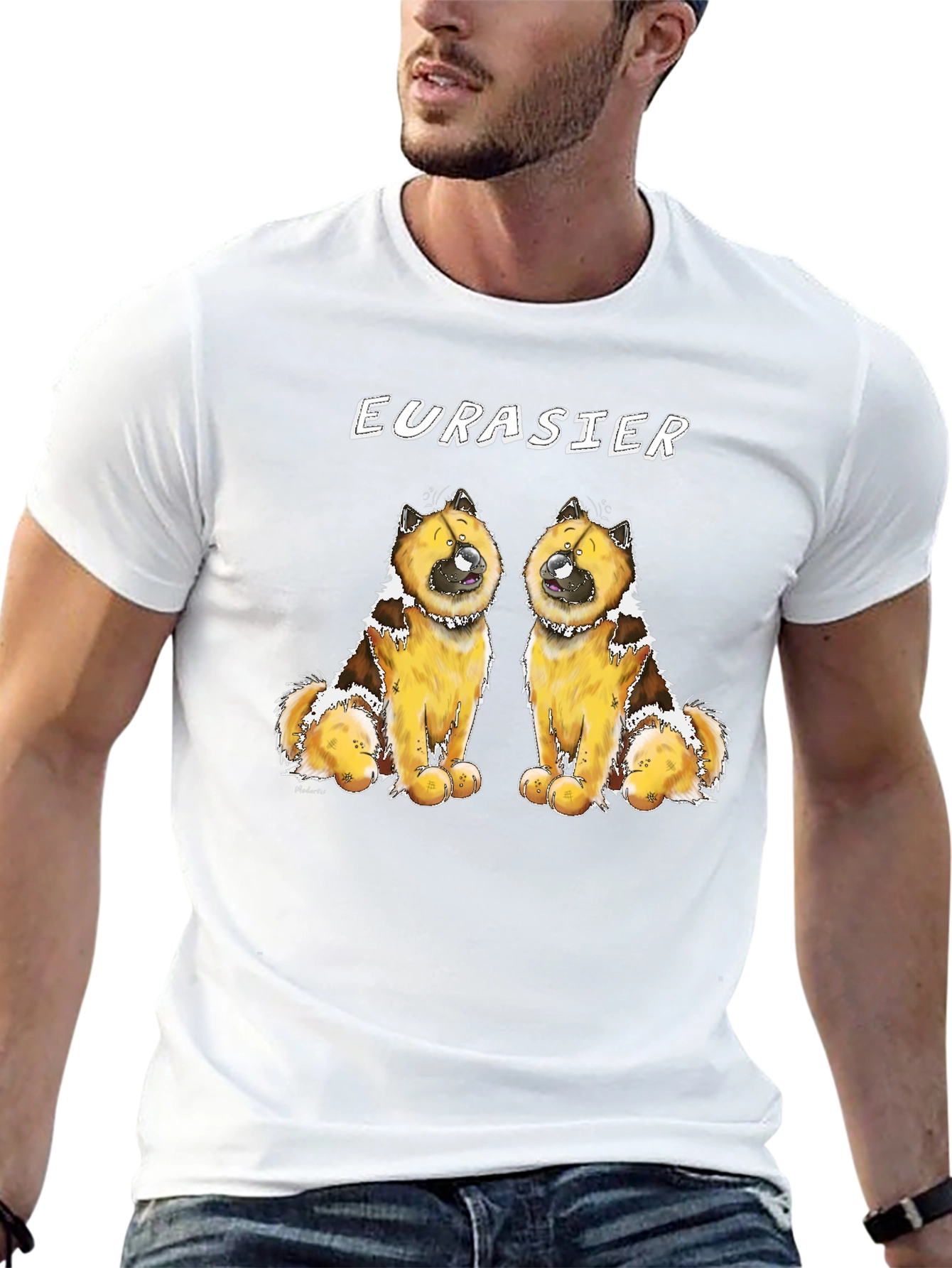 Eurasier Dog Graphic Black T-Shirt