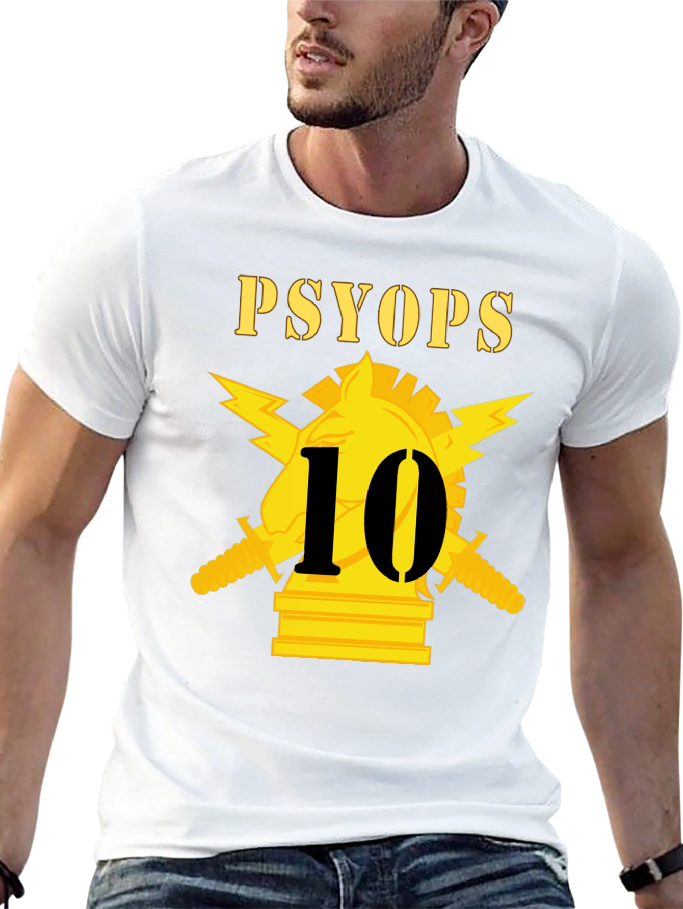 PSYOPs 10 Black T-Shirt Graphic Tee
