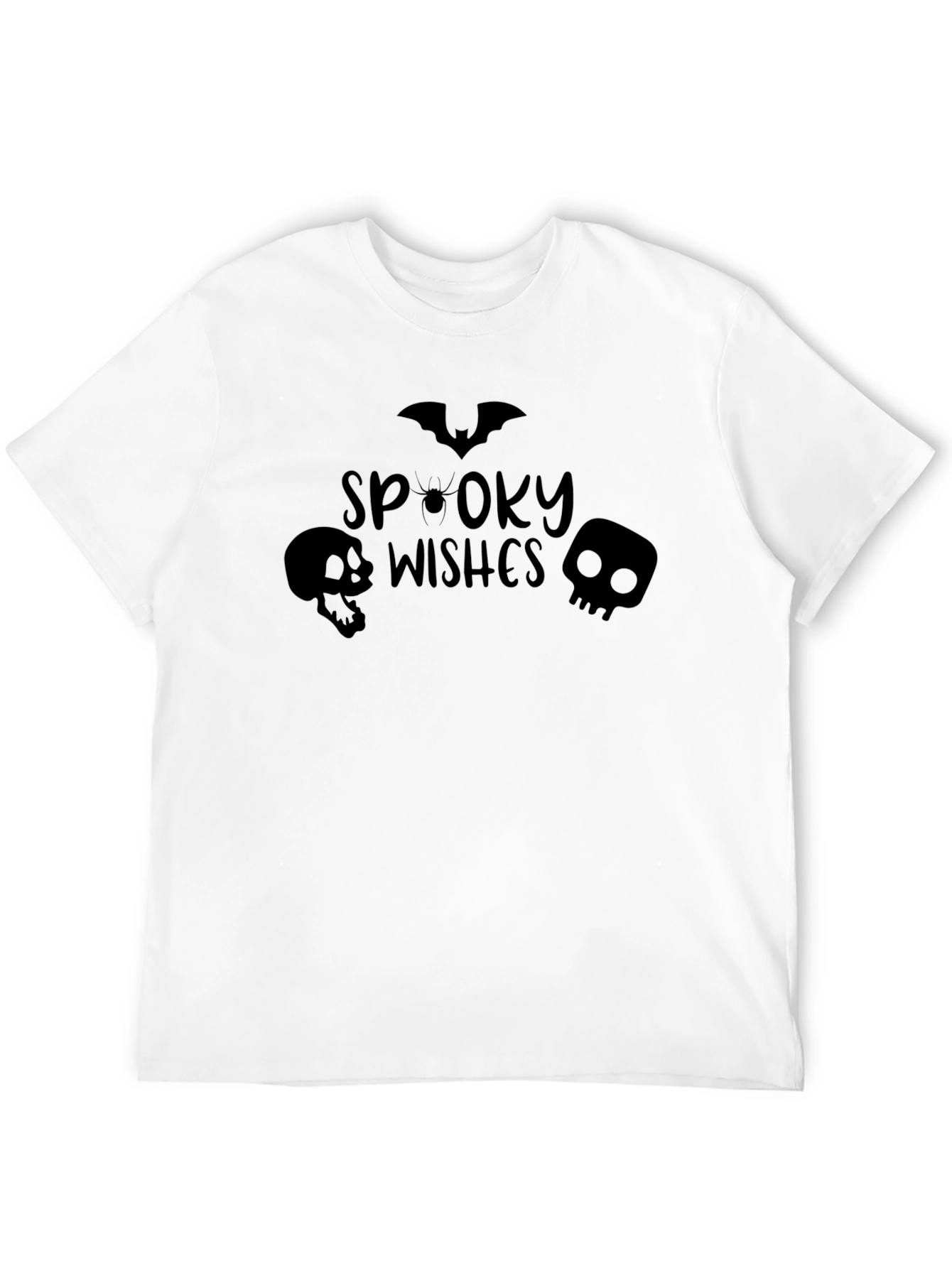 Spooky Wishes Black T-Shirt - Halloween Graphic Tee