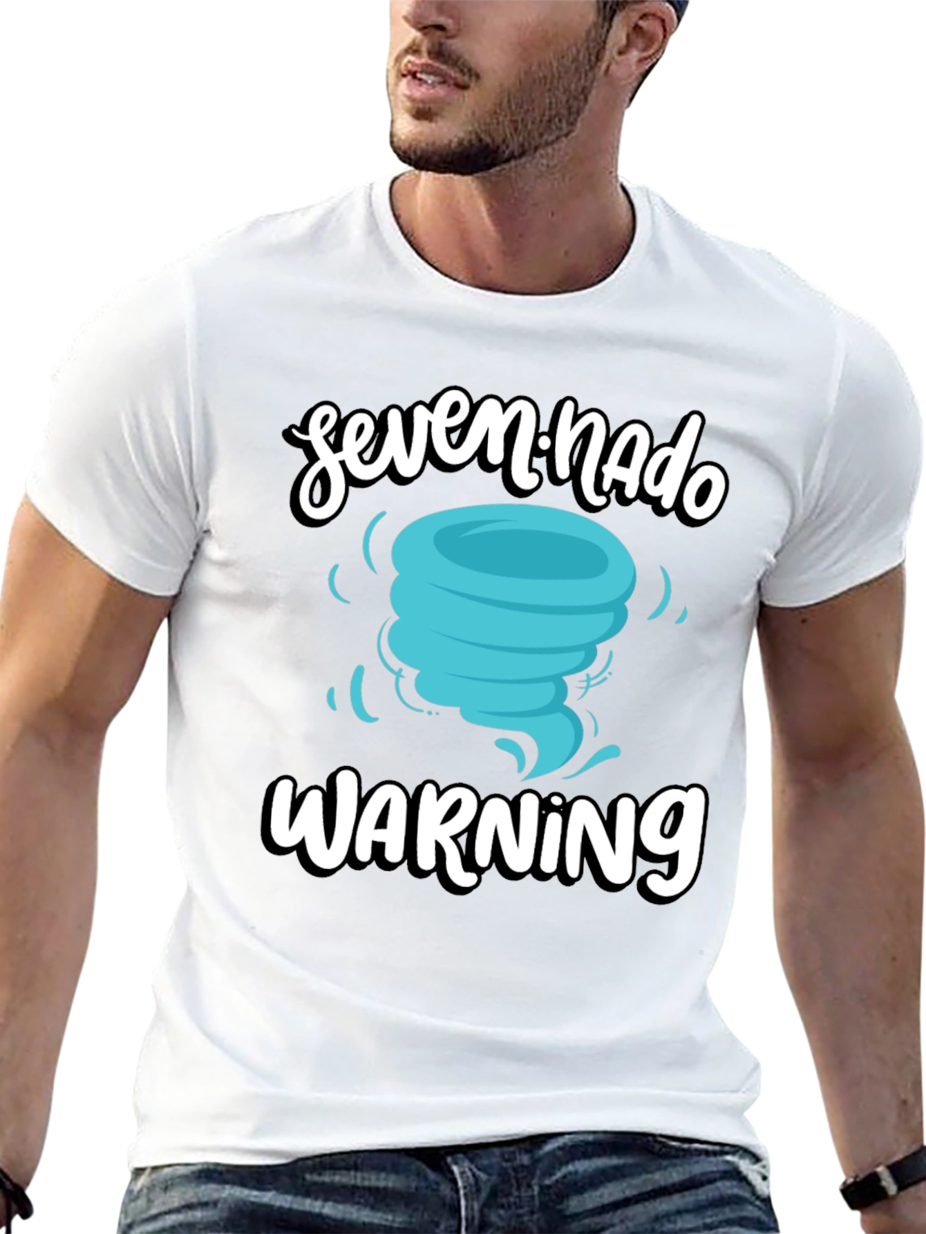 Seven-Nado Warning T-Shirt - Fun Weather Design!