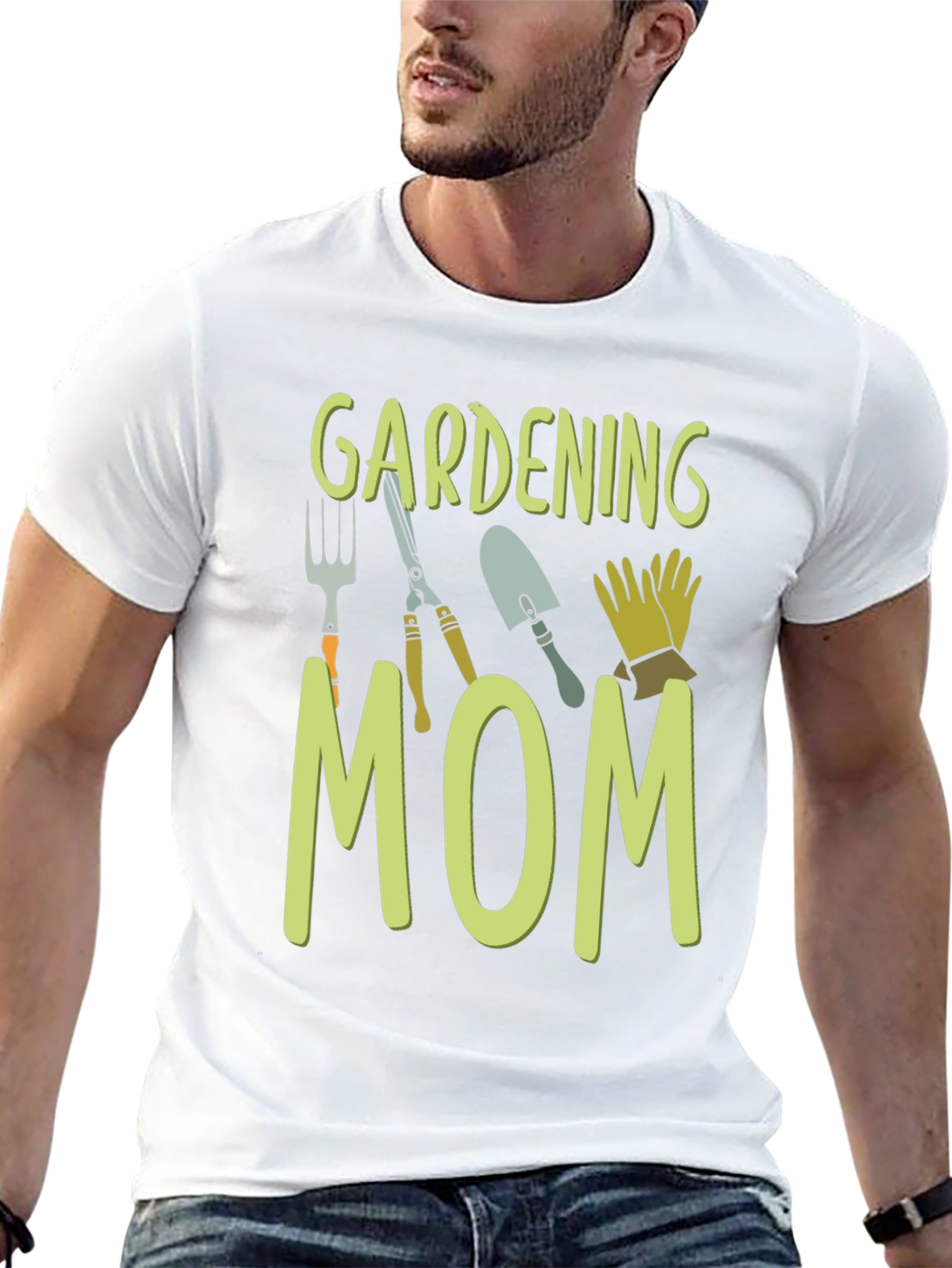 Gardening Mom Graphic T-Shirt - Black