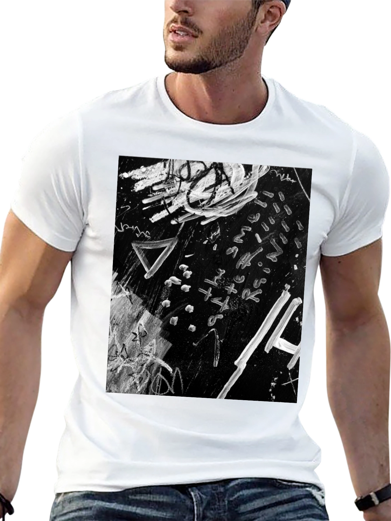 Abstract Art Black Graphic Tee