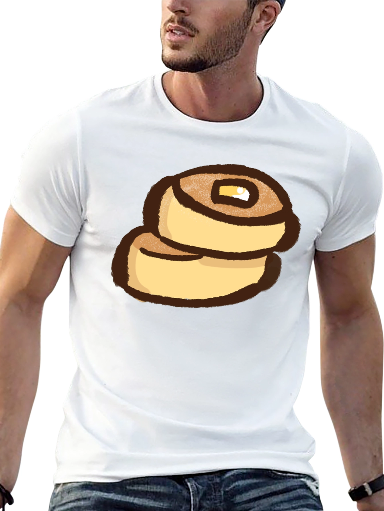 Pancake Stack Graphic Tee - Funny Food Shirt