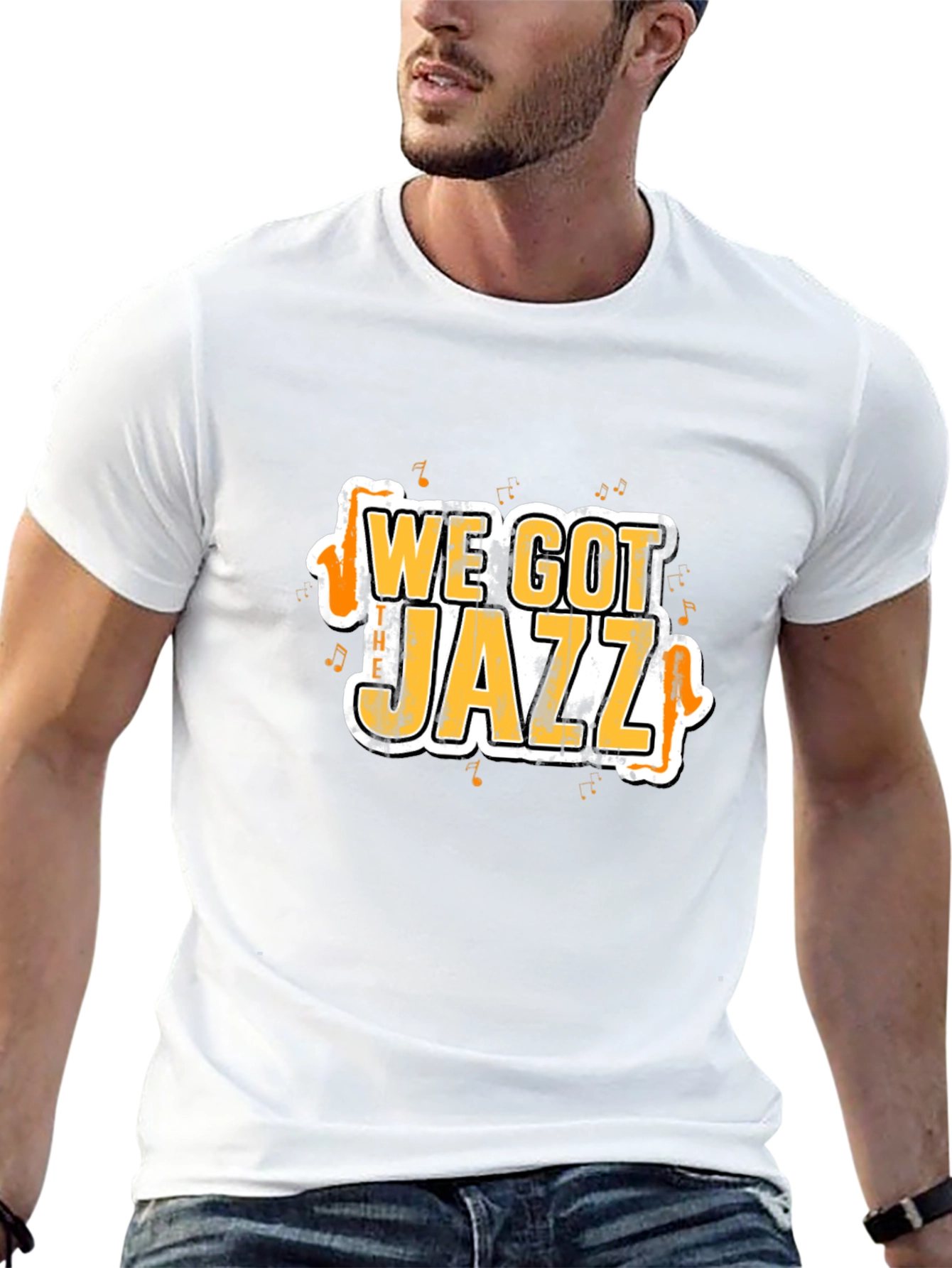 We Got Jazz Graphic Tee - Black Cotton T-Shirt