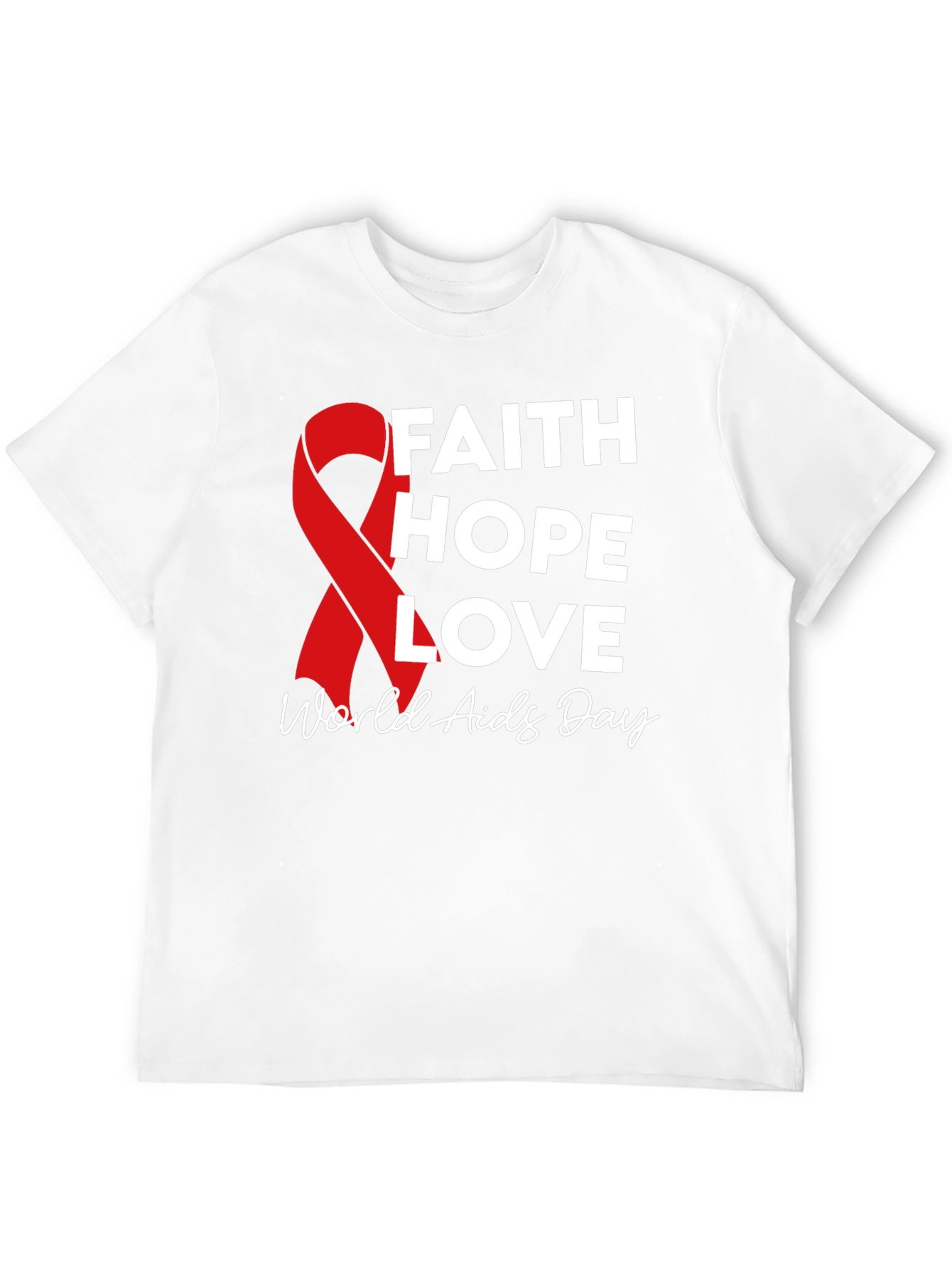 Faith Hope Love World Aids Day T-Shirt