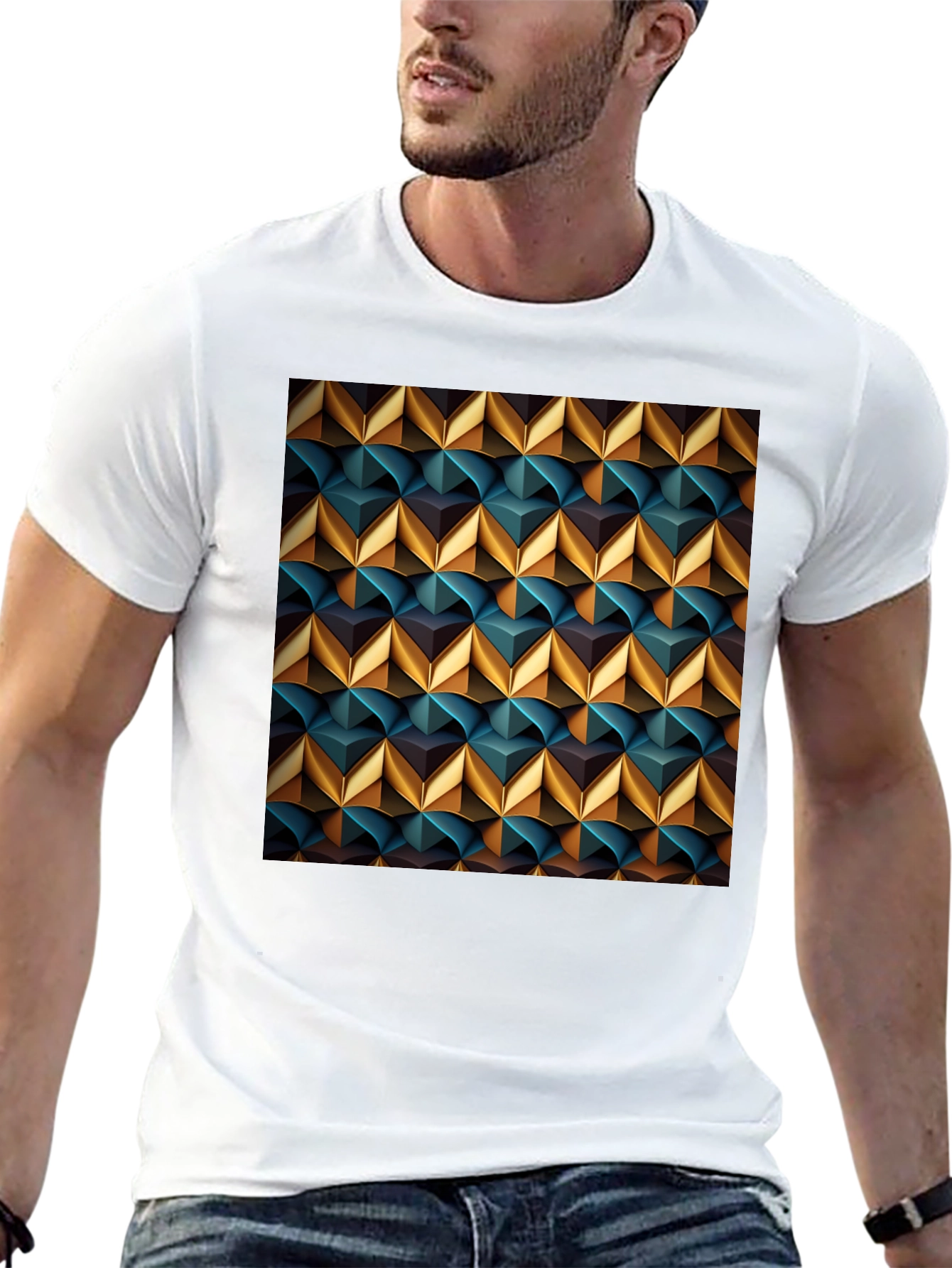 Geometric Art T-Shirt - Modern Stylish Design
