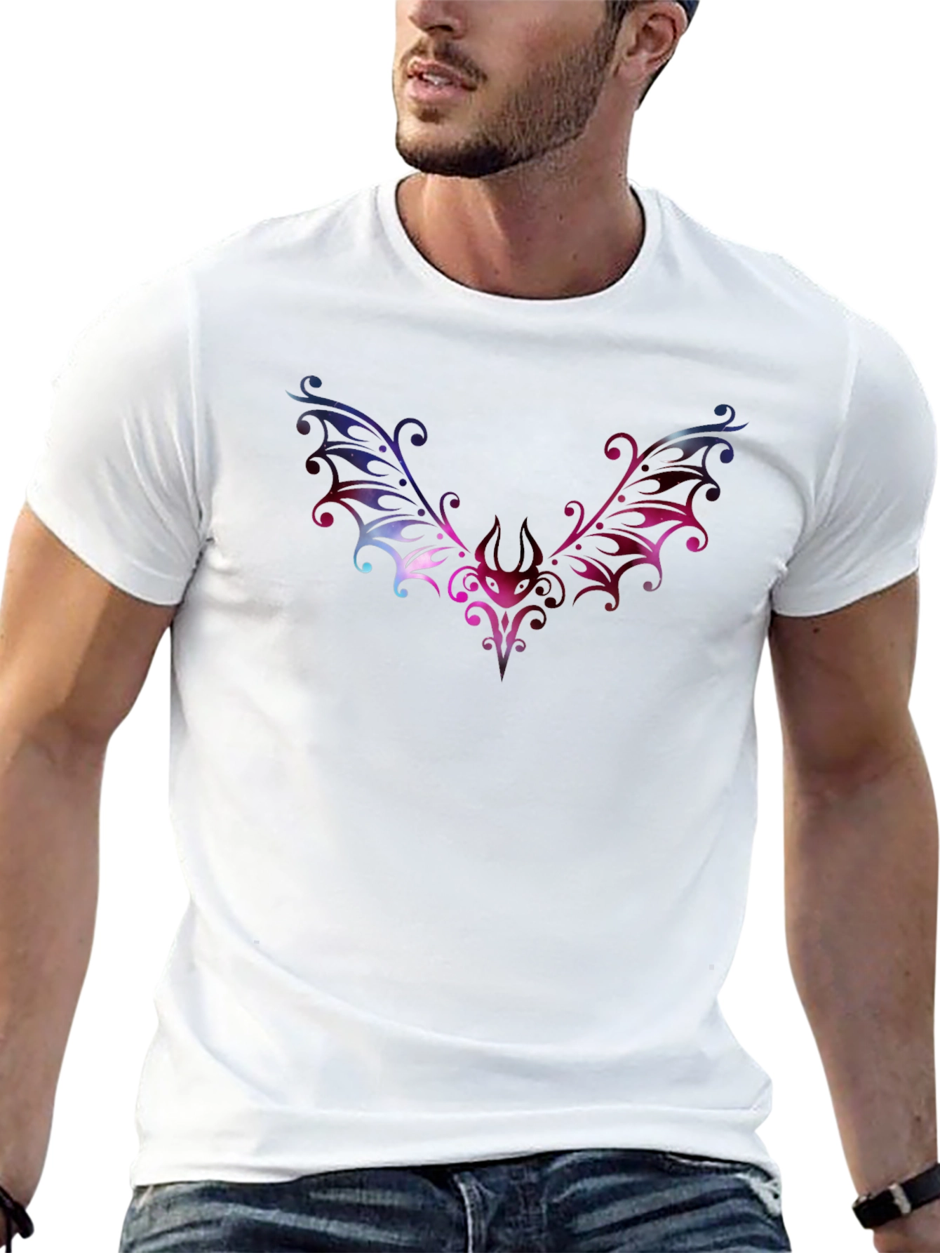 Galaxy Bat Graphic T-Shirt - Unique Dark Style