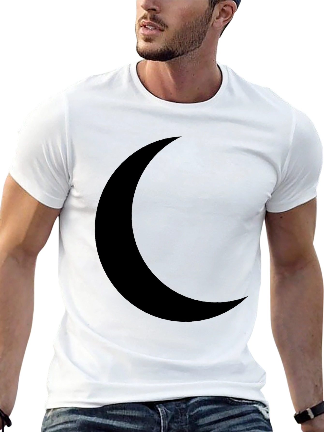 Crescent Moon Black Graphic Tee