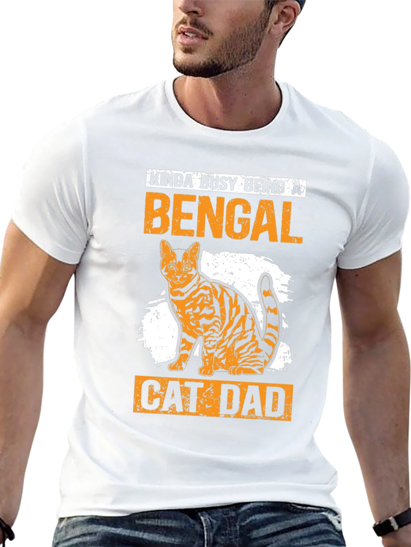 Bengal Cat Dad T-Shirt - Funny Cat Lover Tee