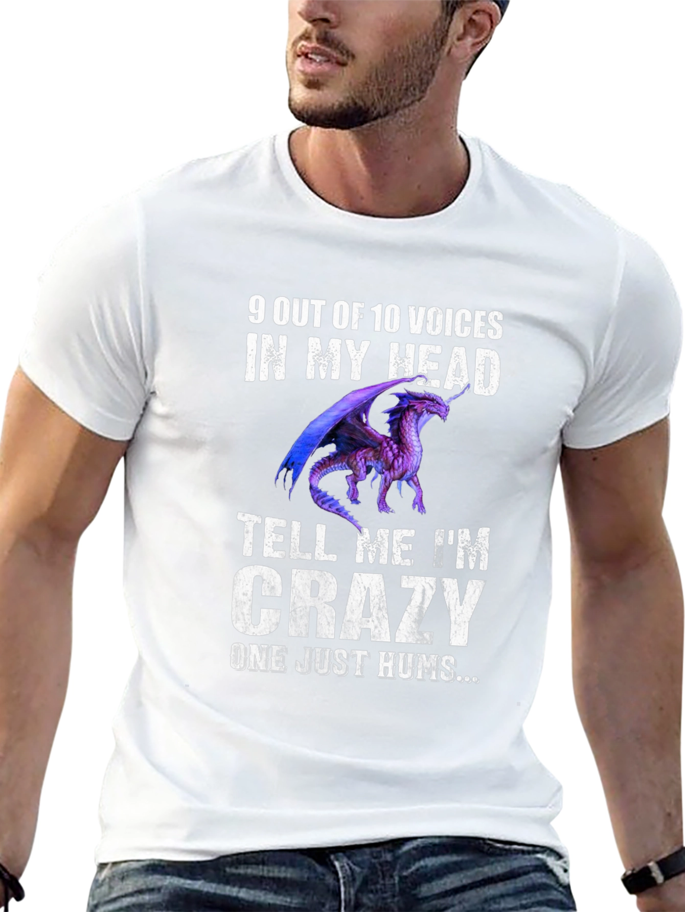 Crazy Dragon T-Shirt - Humorous Graphic Tee