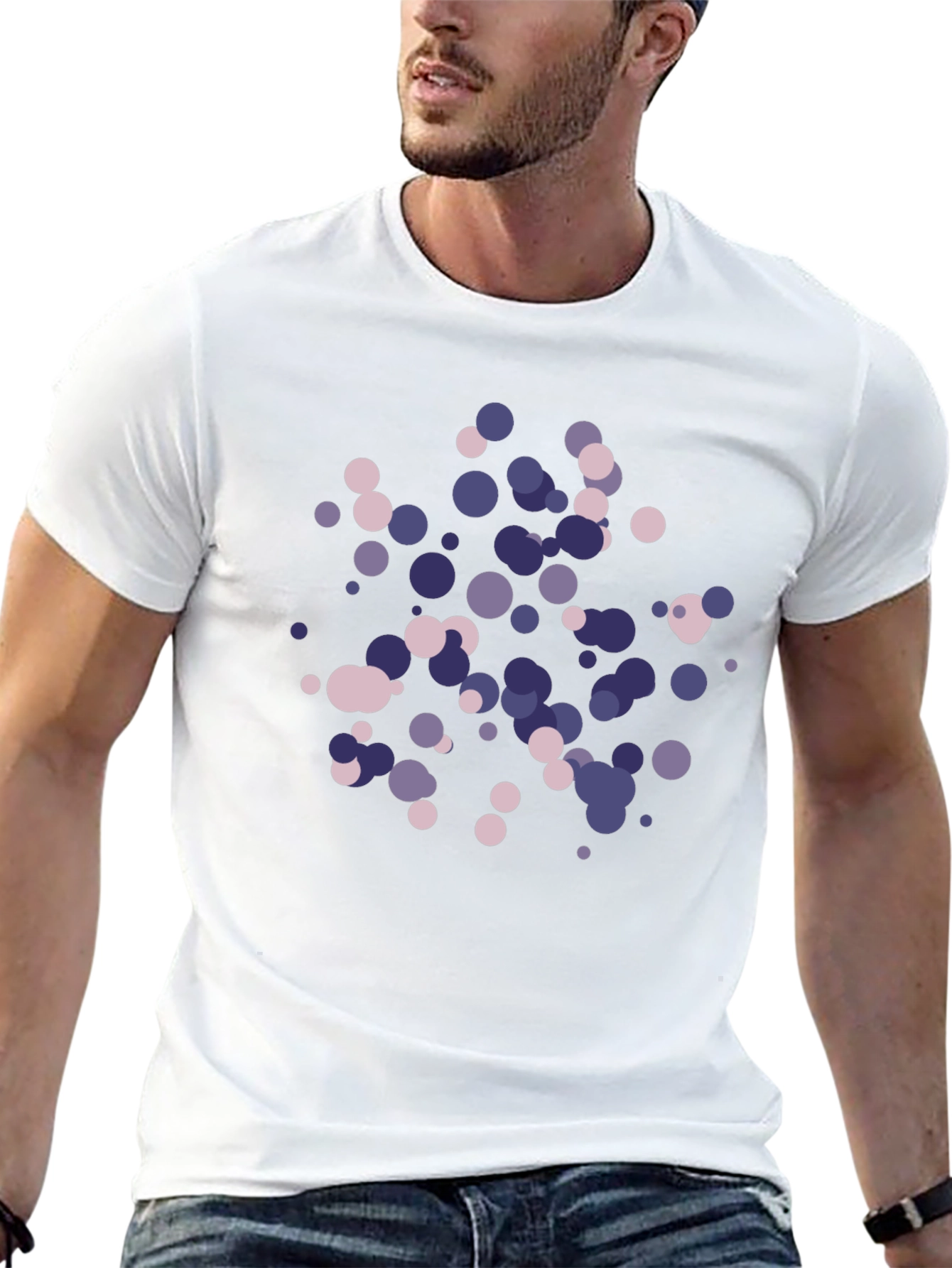Abstract Polka Dot Graphic T-Shirt