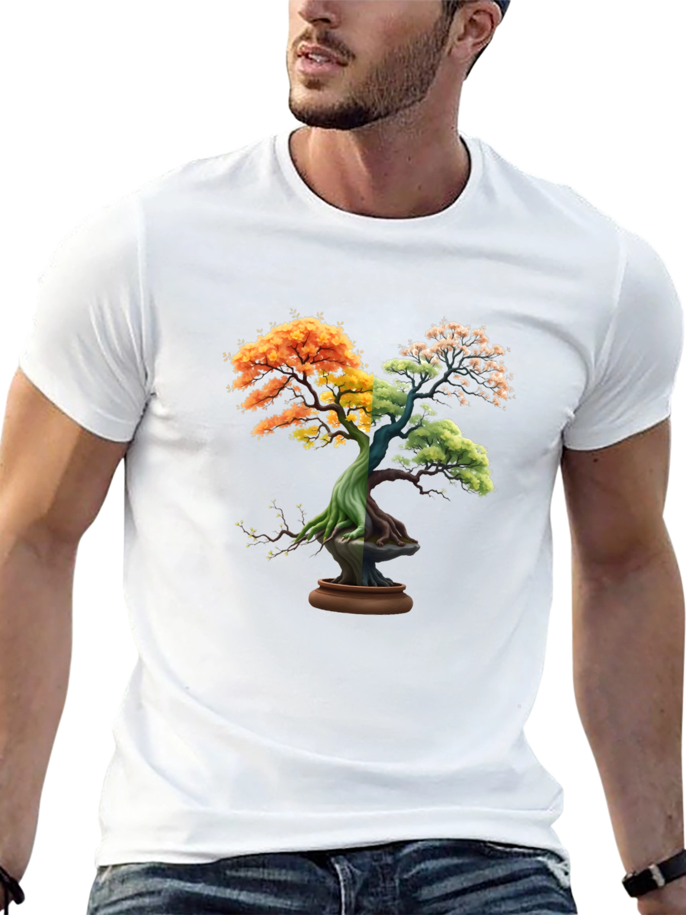 Four Seasons Bonsai Tree Graphic Tee
