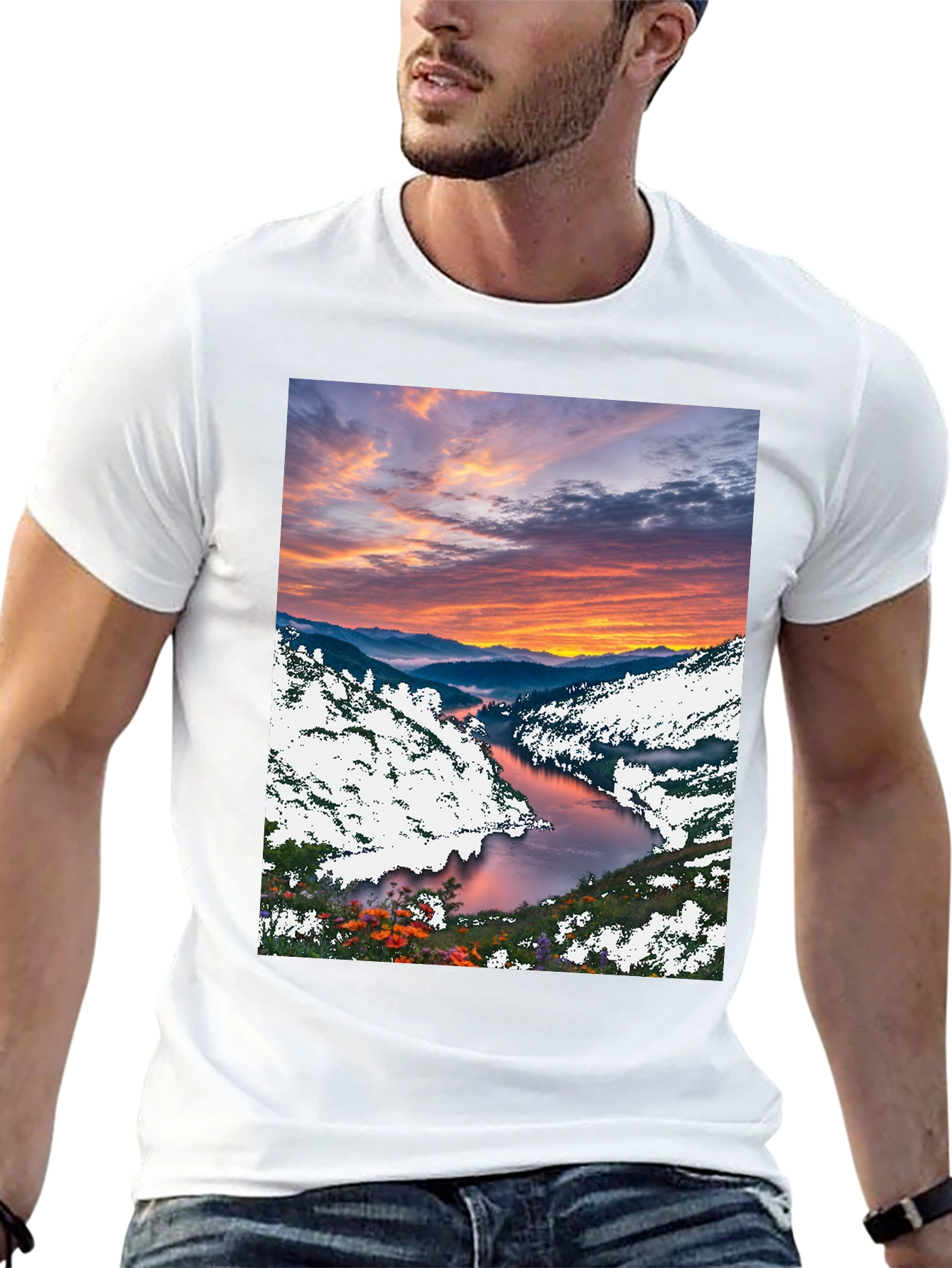 Scenic River Sunset T-Shirt