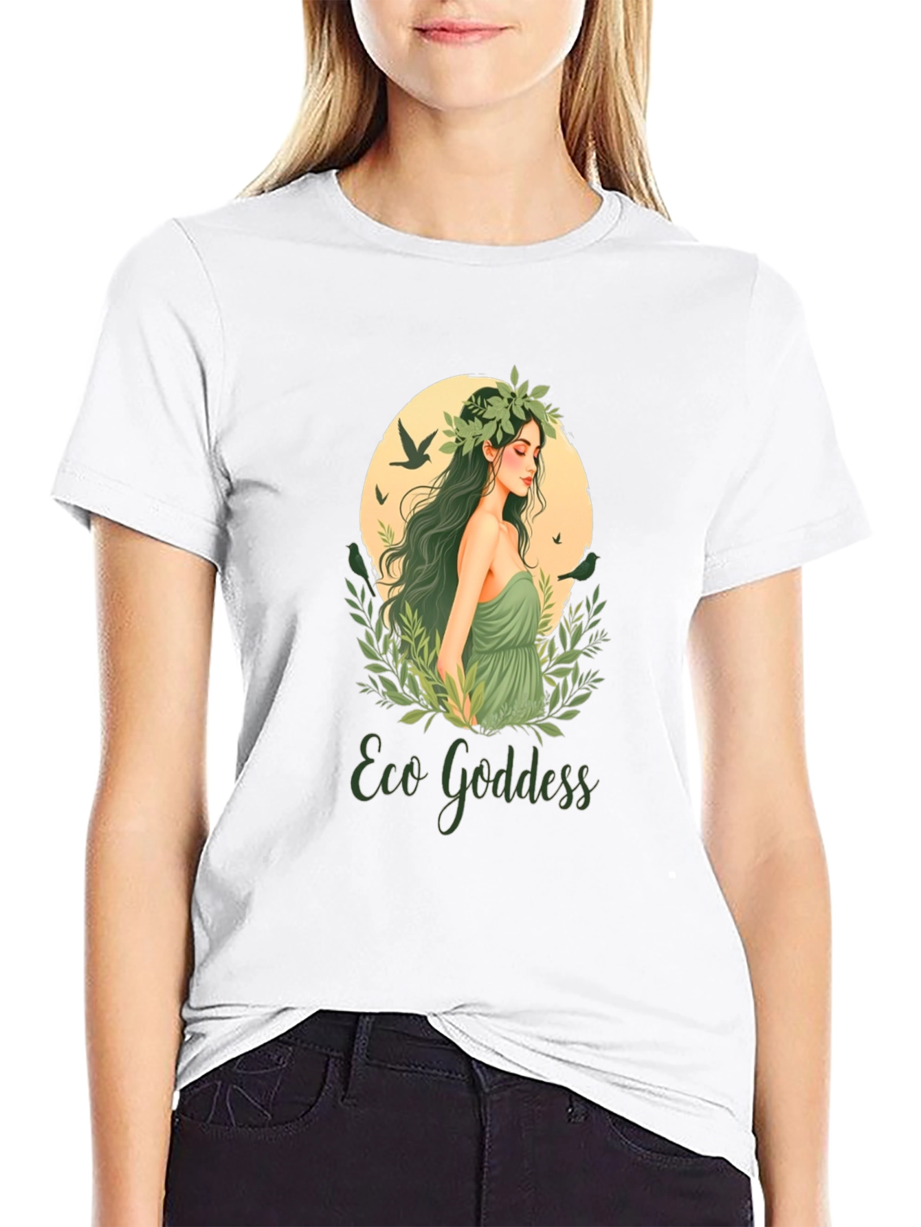 Eco Goddess Graphic Tee - Nature Lover Shirt