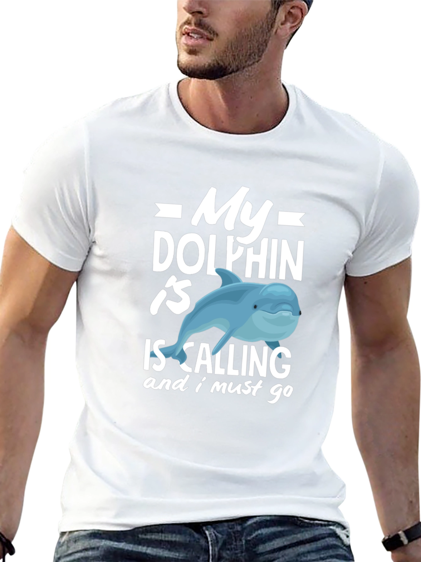 My Dolphin Is Calling Funny T-Shirt
