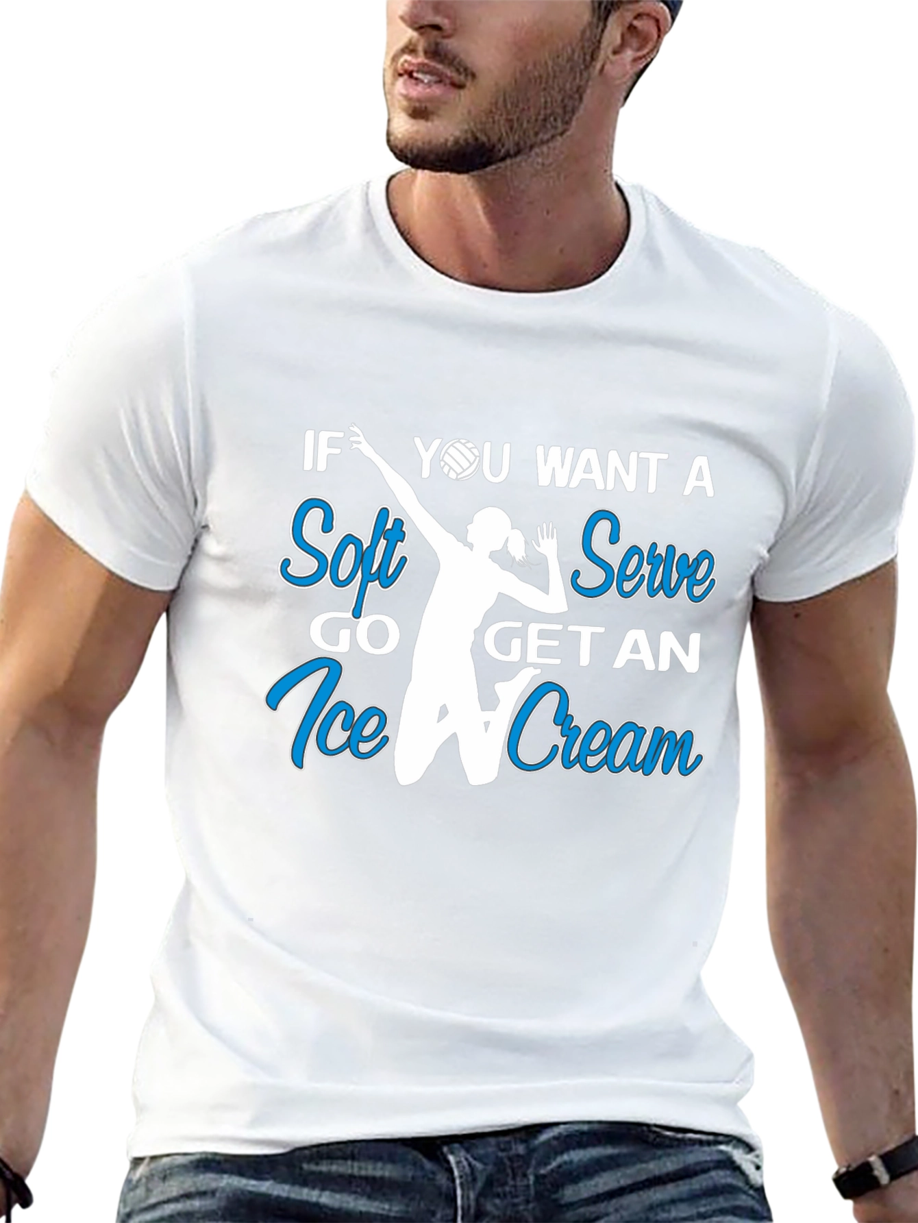 Volleyball T-Shirt: Soft Serve Get Ice Cream