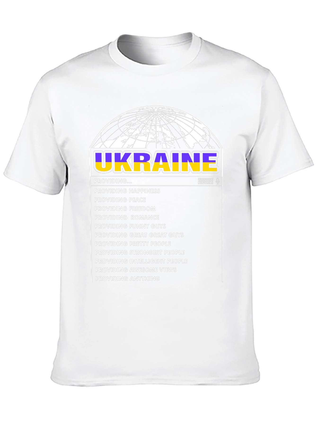 Ukraine Providing T-Shirt - Happiness Peace and Freedom