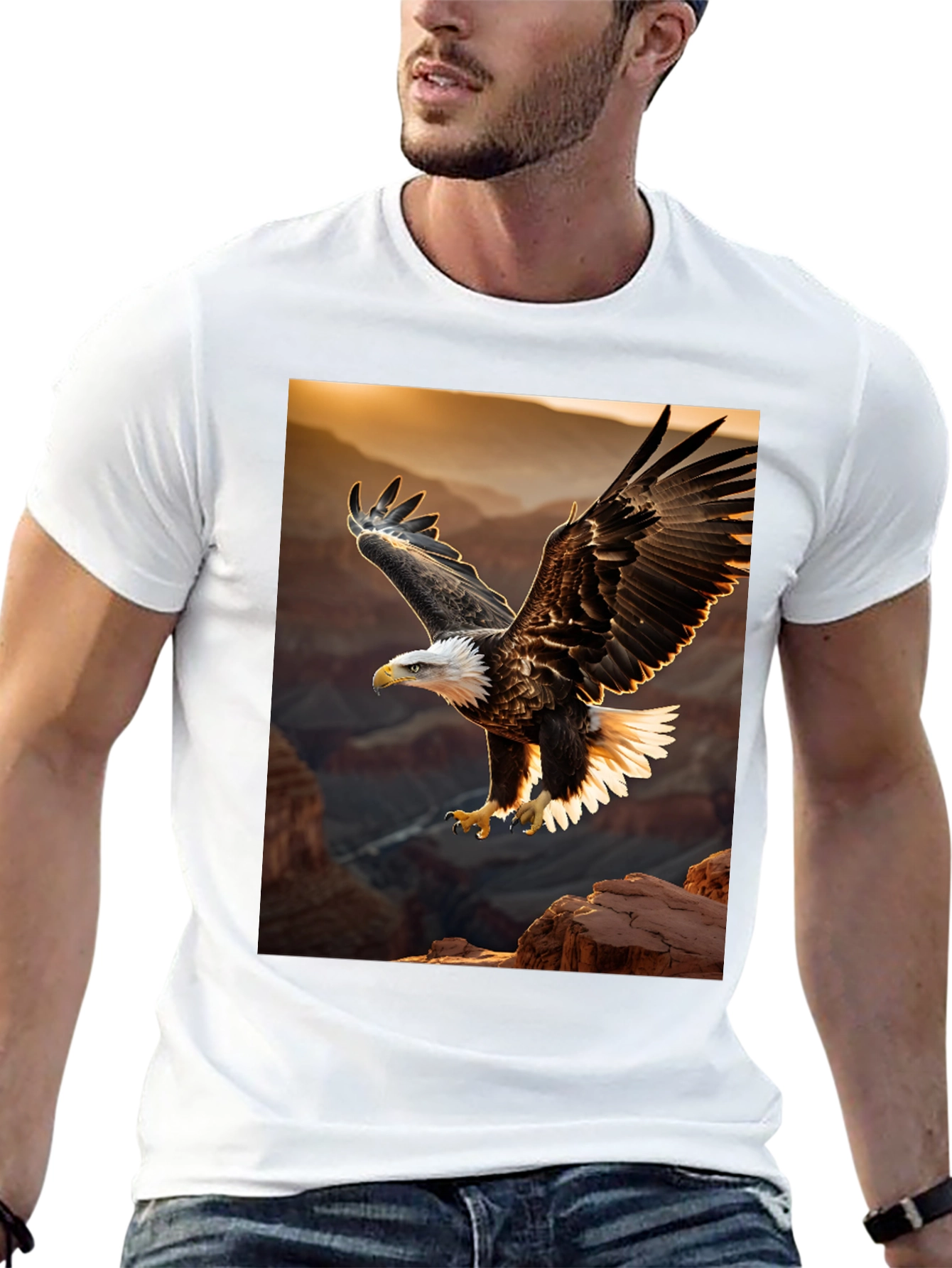 Eagle Graphic Tee - Patriotic Bird Design
