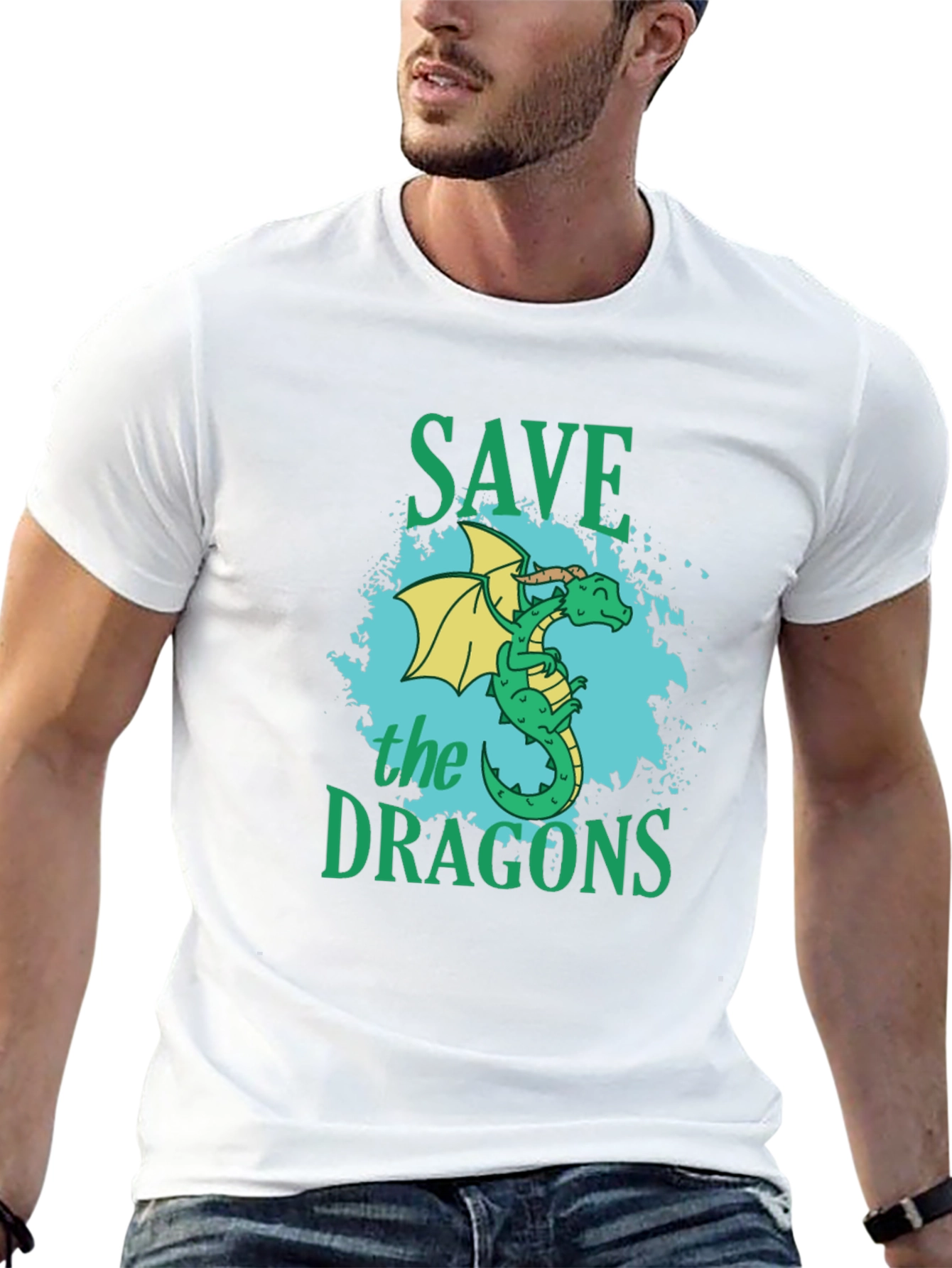 Save the Dragons Graphic T-Shirt - Black