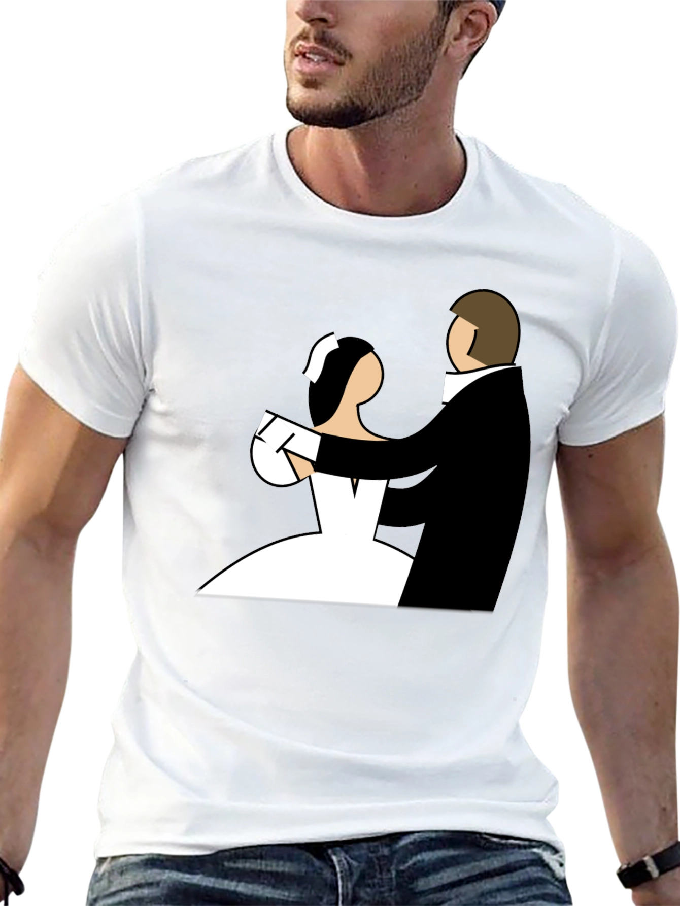 Wedding Dance Graphic Tee - Black Cotton T-Shirt